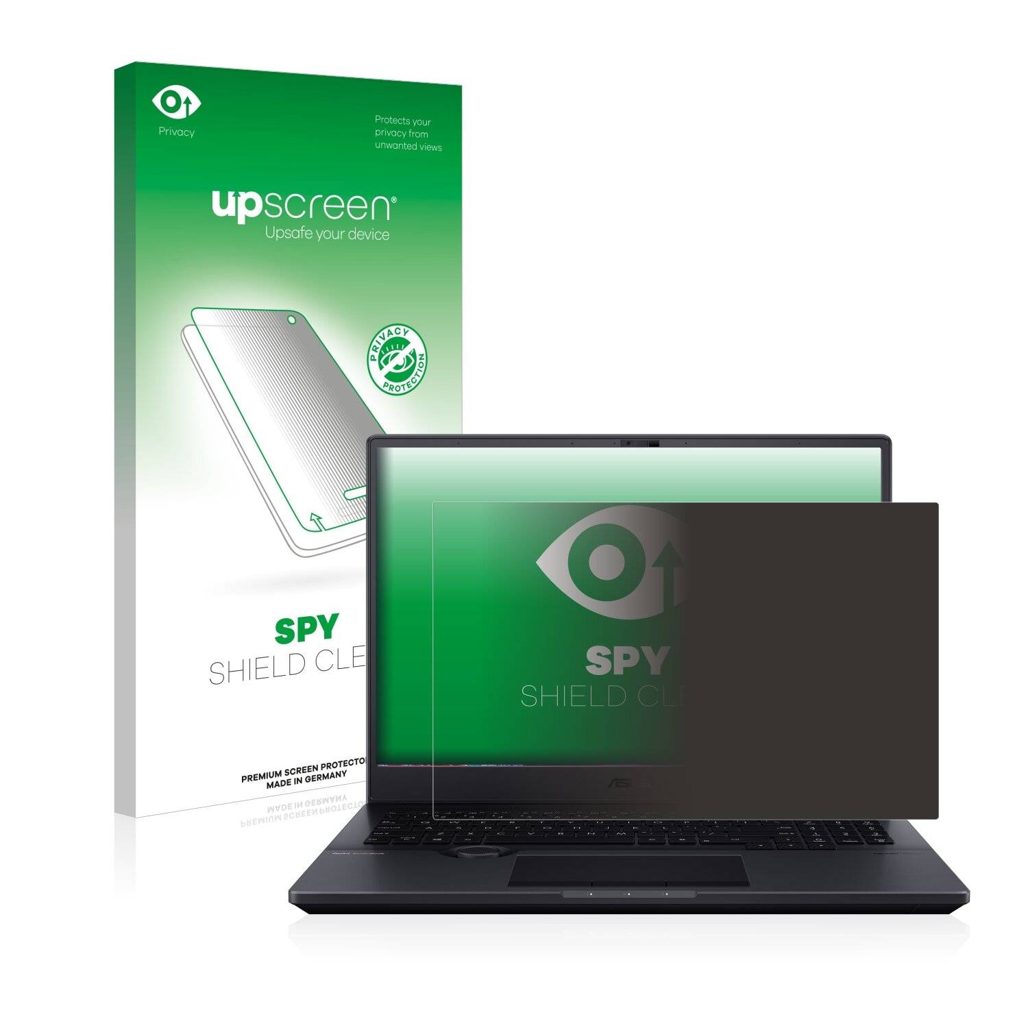 upscreen Spy Shield Clear Premium Blickschutzfolie für Asus ProArt StudioBook Pro 16