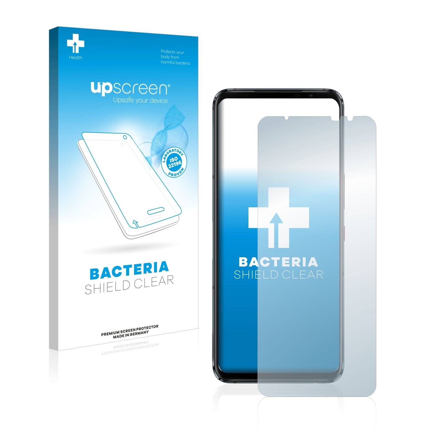 upscreen Bacteria Shield Clear Premium Antibakterielle Displayschutzfolie für Asus ROG Phone