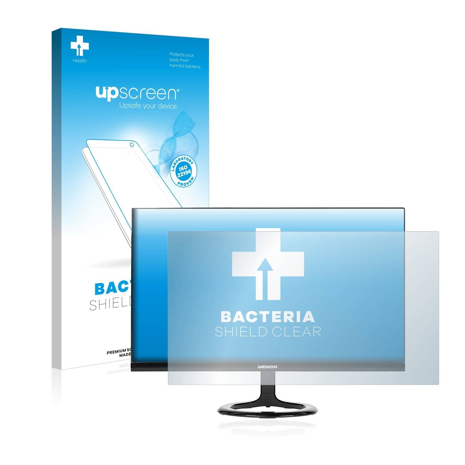 upscreen Bacteria Shield Clear Premium Antibakterielle Displayschutzfolie für Medion Akoya