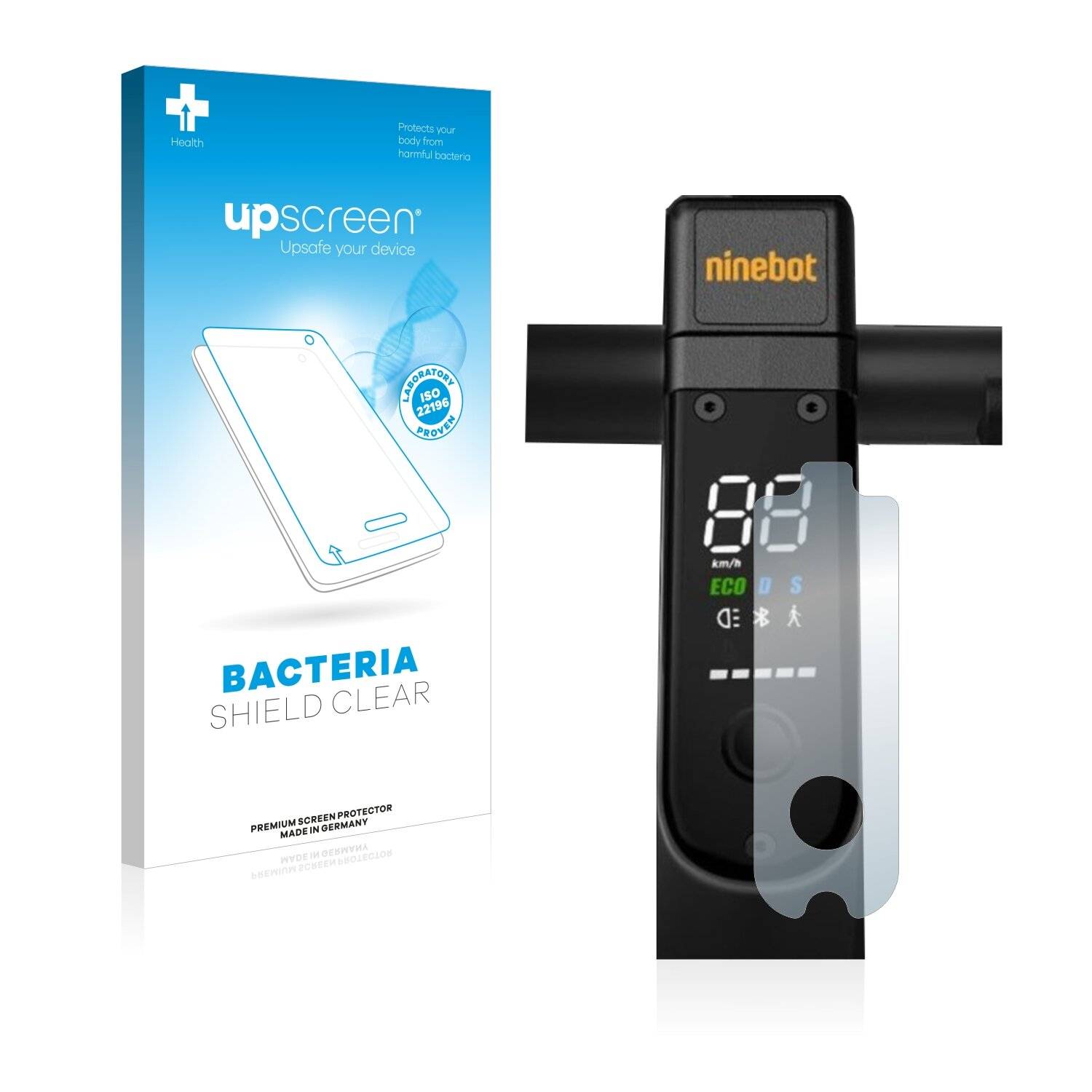 upscreen Bacteria Shield Clear Premium Antibakterielle Displayschutzfolie für Segway Ninebot