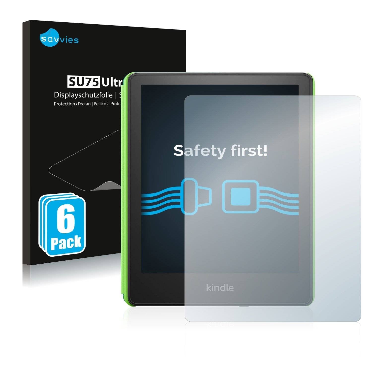 6x Savvies SU75 Displayschutzfolie für Amazon Kindle Paperwhite Kids