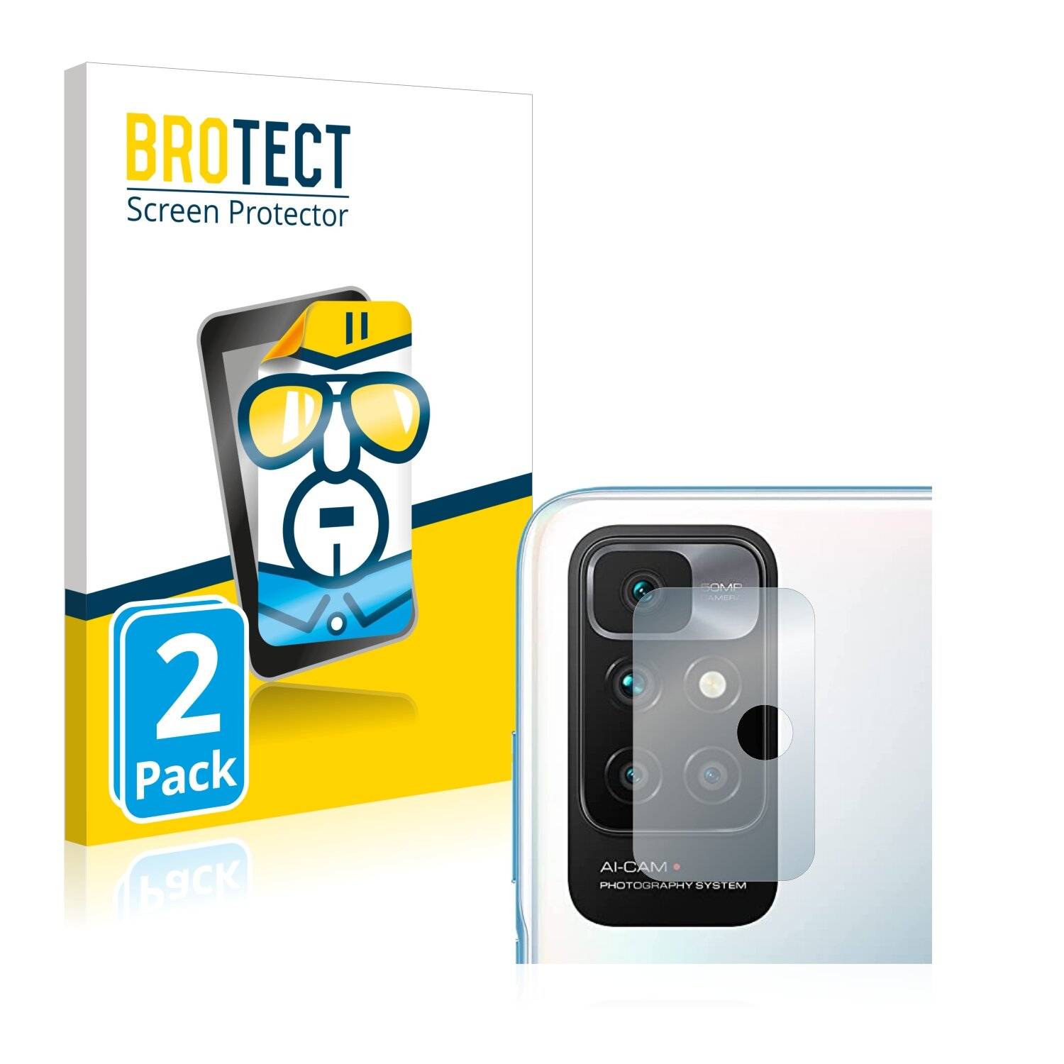 2x BROTECT HD-Clear Displayschutzfolie für Xiaomi Redmi 10 Prime (NUR