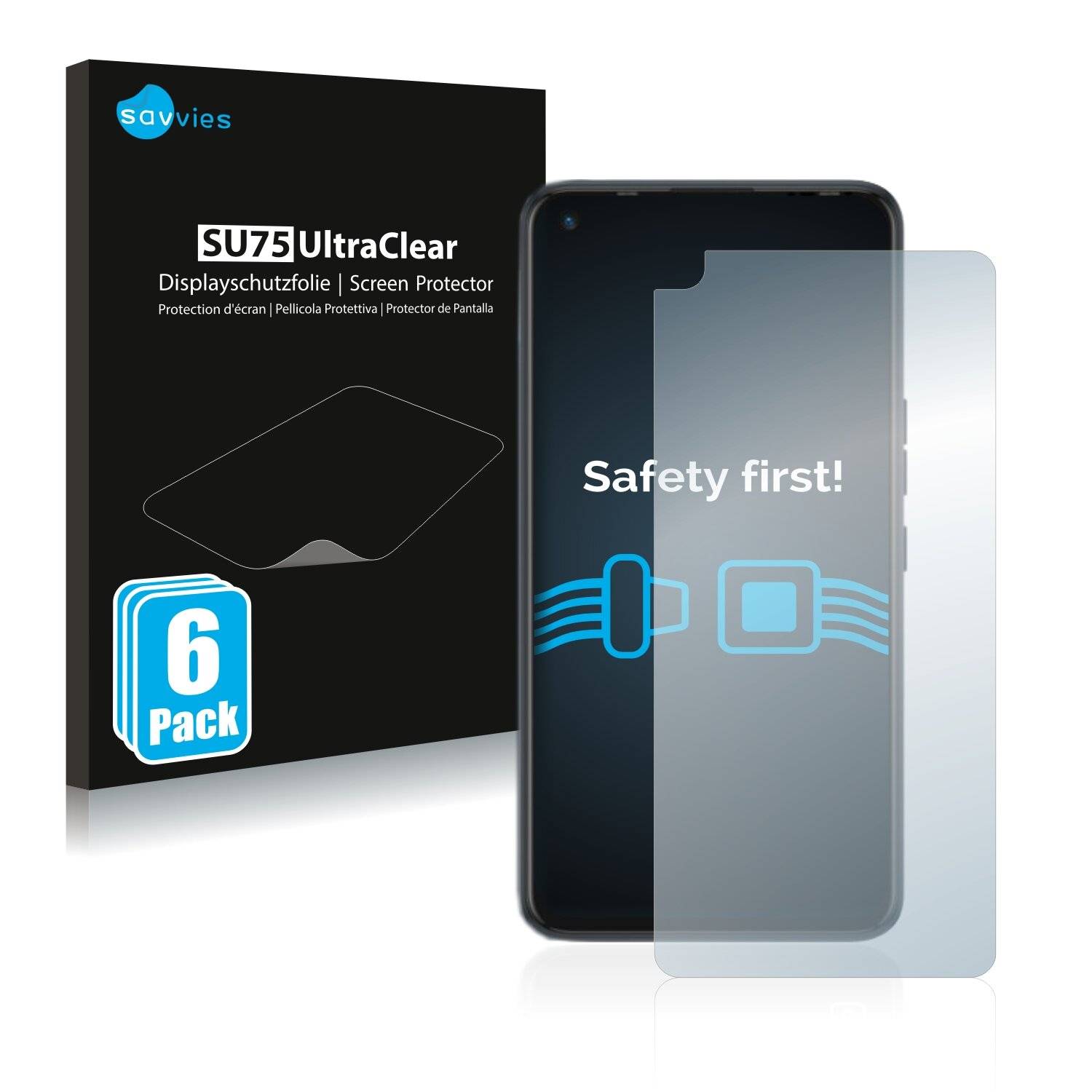 6x Savvies SU75 Displayschutzfolie für Tecno Camon