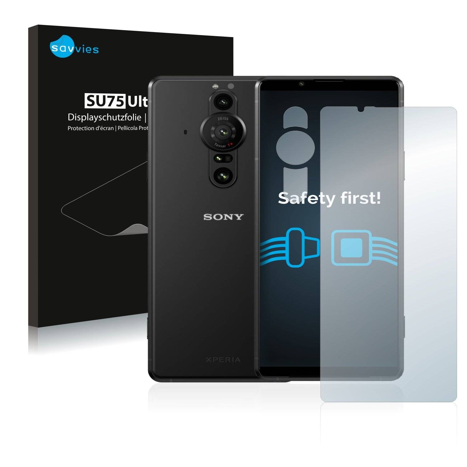 18x Savvies SU75 Displayschutzfolie für Sony Xperia Pro-I (Vorderseite +