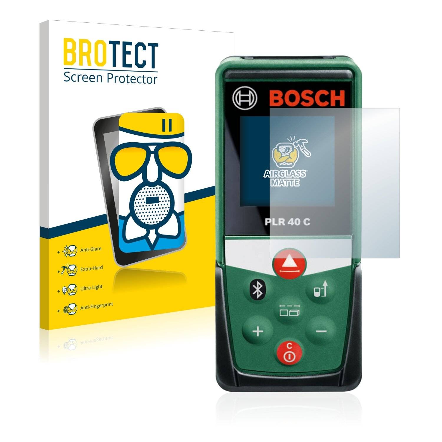 BROTECT AirGlass Matte Schutzglas Folie für Bosch PLR 40