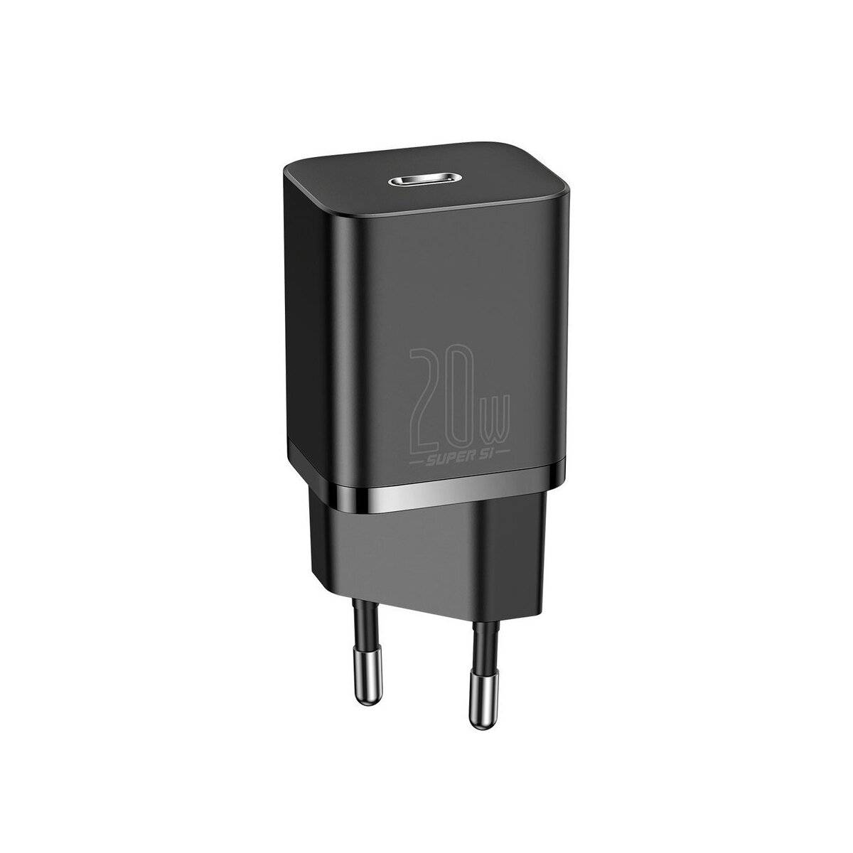 Baseus Super Si 1C Schnellladegerät USB Typ C 20W Power Delivery + USB-Kabel Typ C - iPhone 1m schwarz (TZCCSUP-B01)