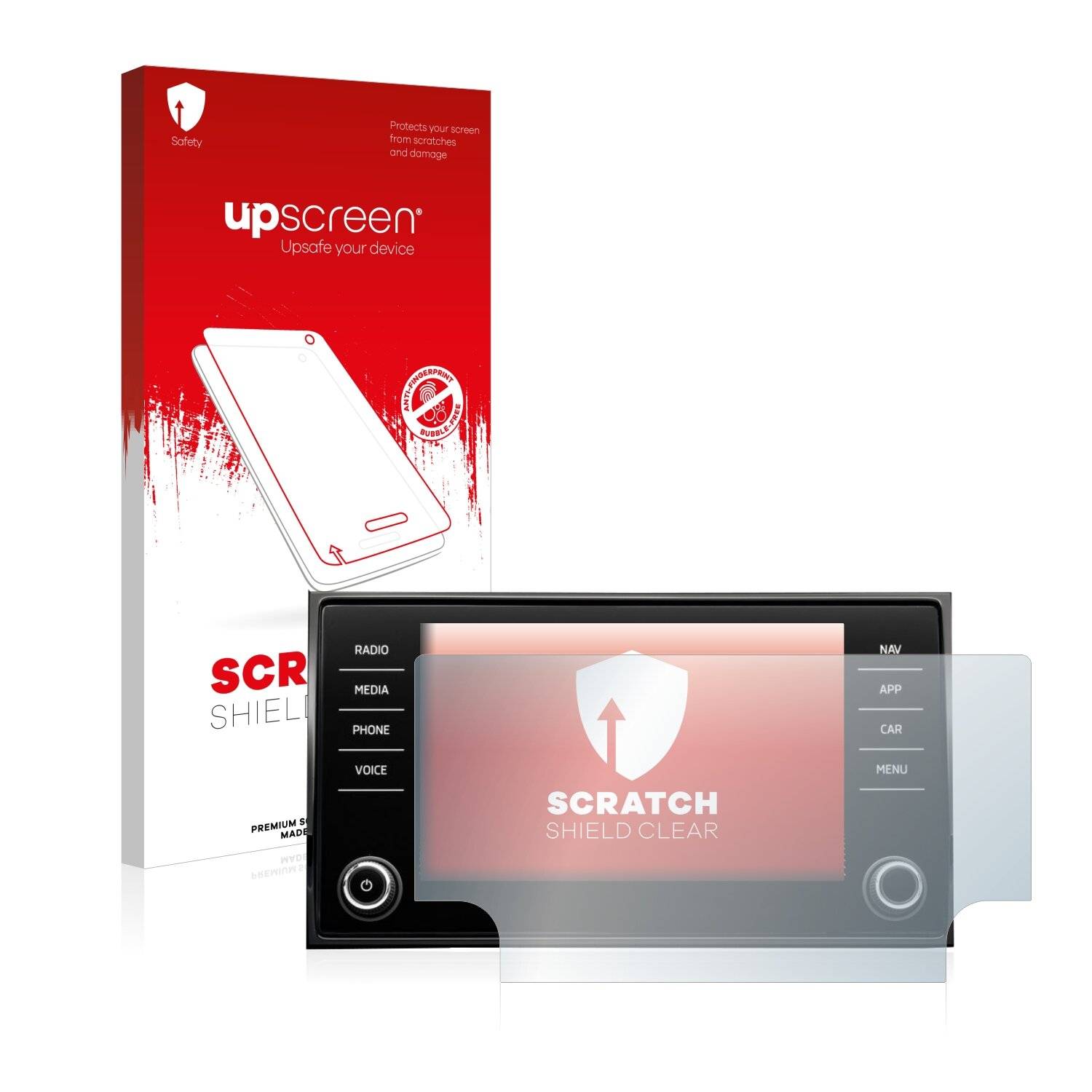 upscreen Scratch Shield Clear Premium Displayschutzfolie für Skoda Karoq Amunds Sportline