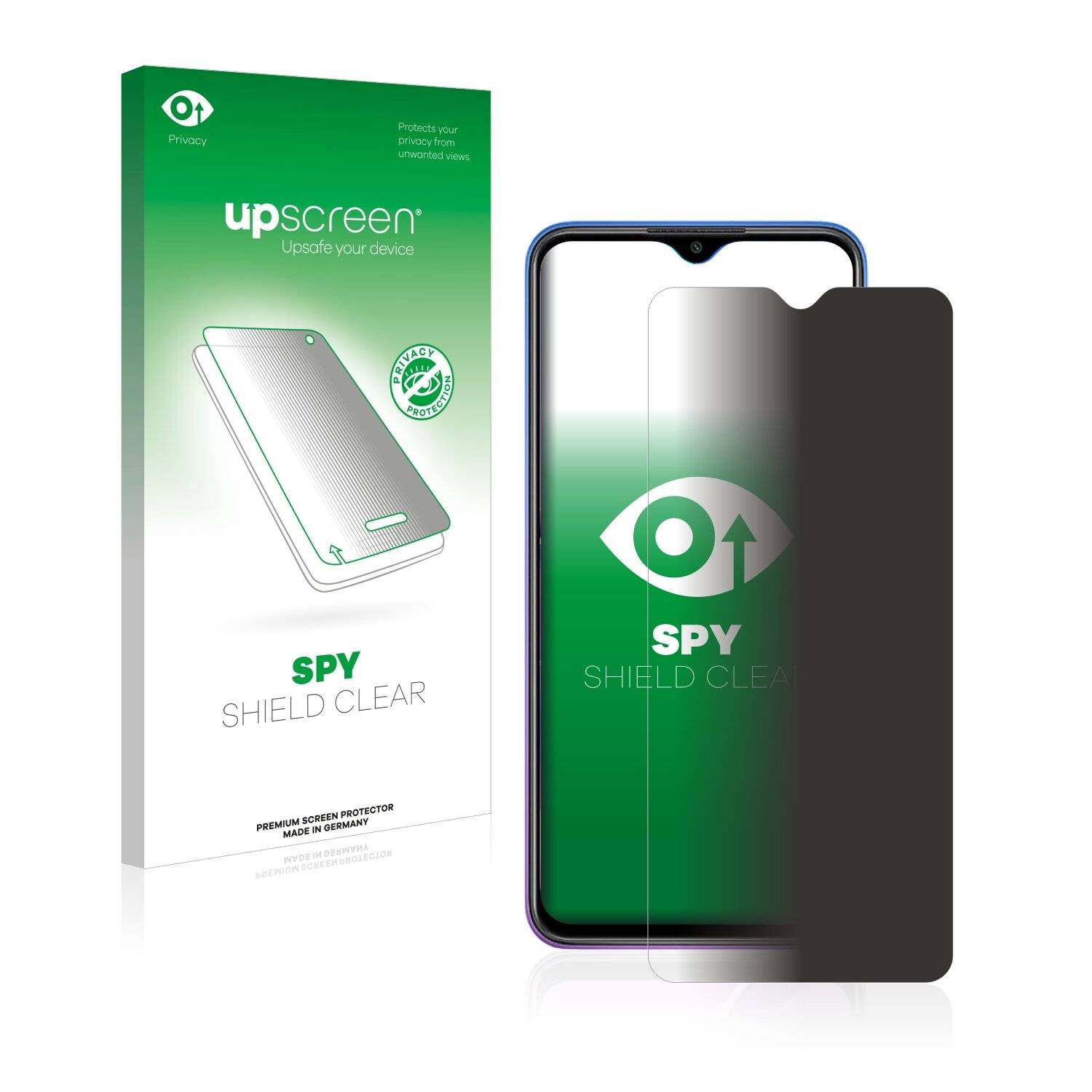 upscreen Spy Shield Clear Premium Blickschutzfolie für Xiaomi Redmi 9i