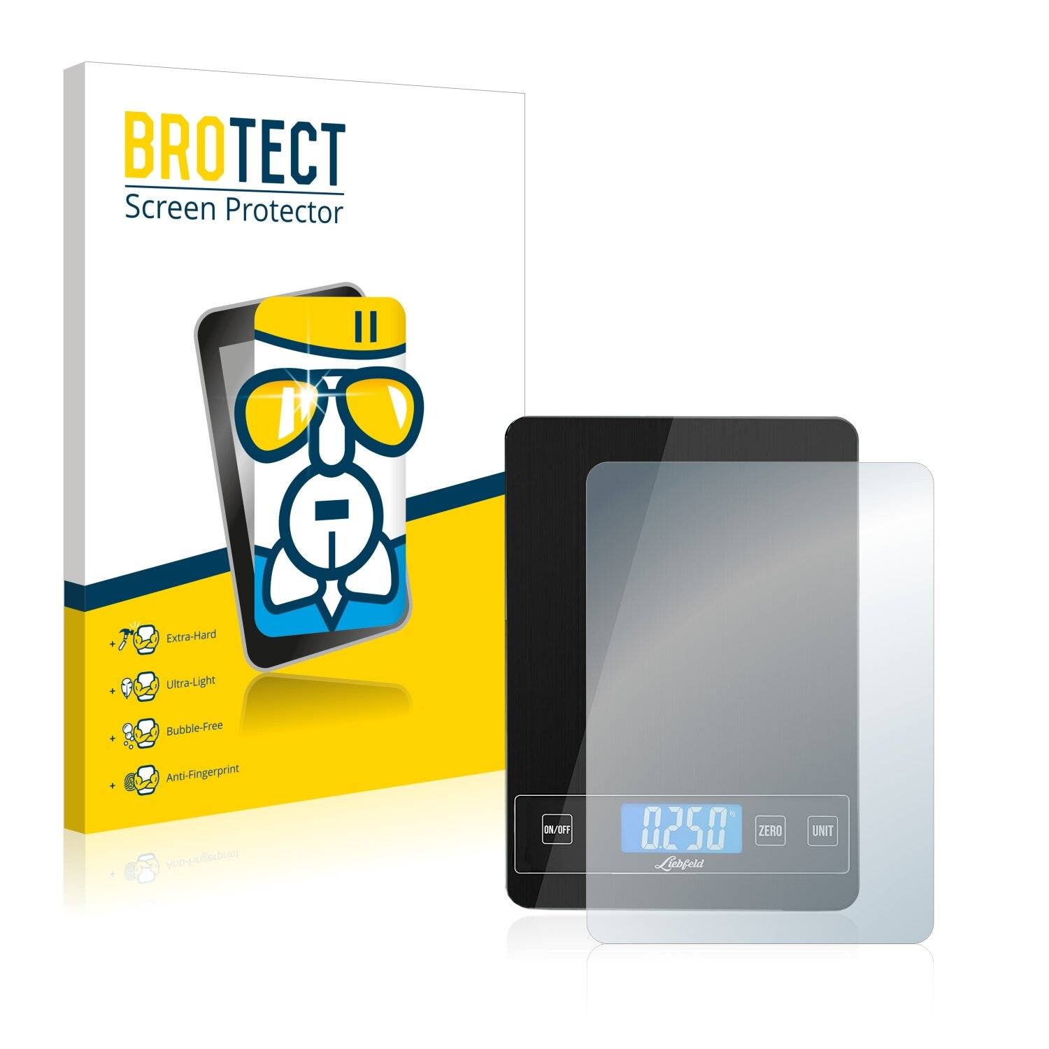 BROTECT AirGlass Schutzglas Folie für Liebfeld Digital Kitchen