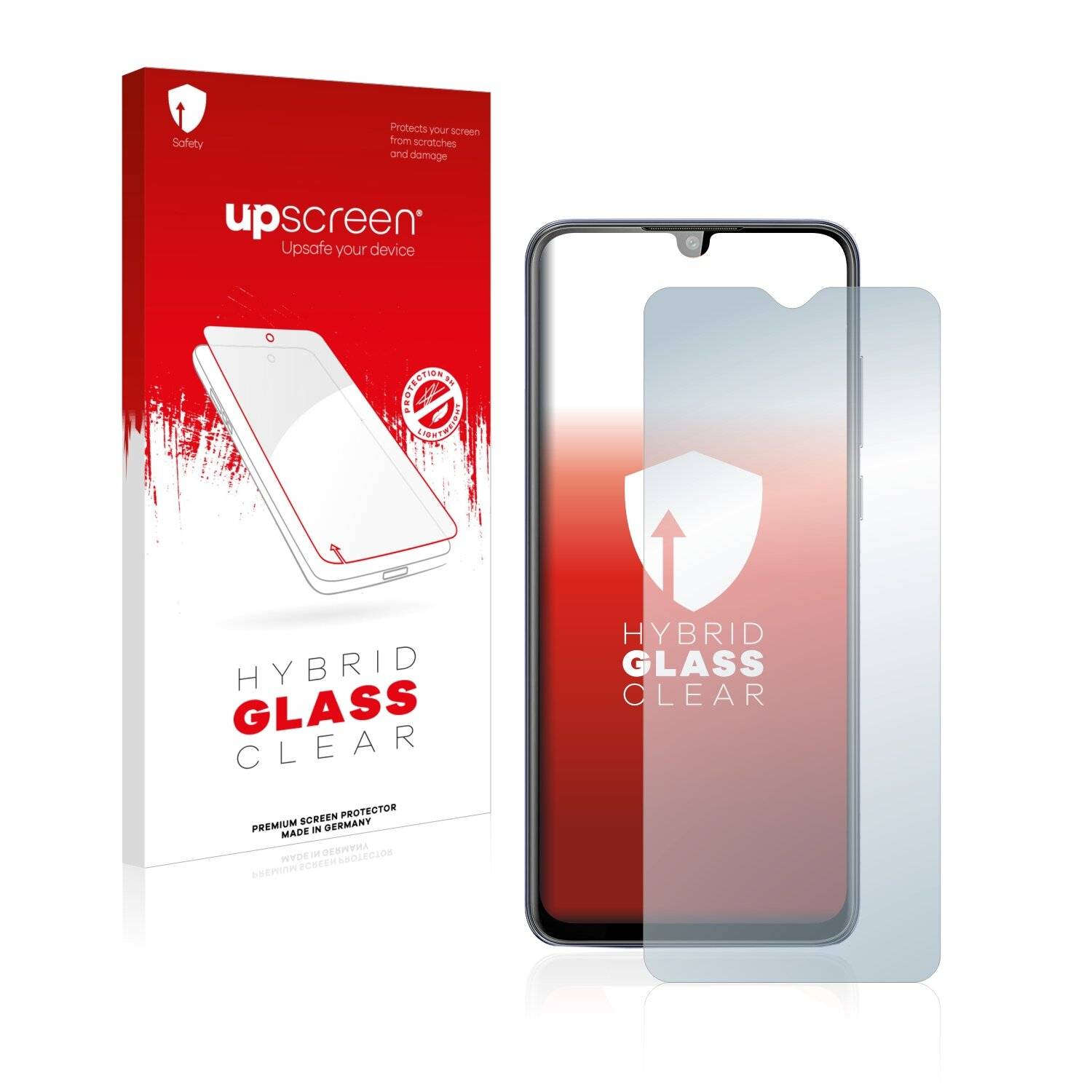 upscreen Hybrid Glass Clear Premium Schutzglas Folie für Lava