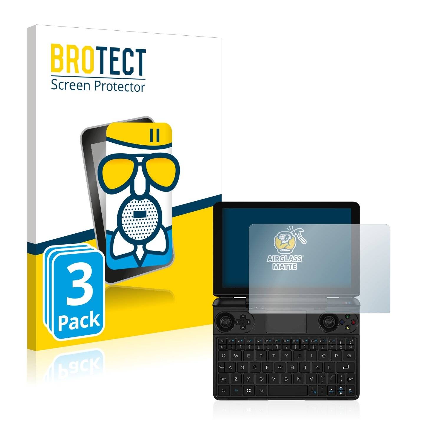 3x BROTECT AirGlass Matte Schutzglas Folie für GPD Win Max