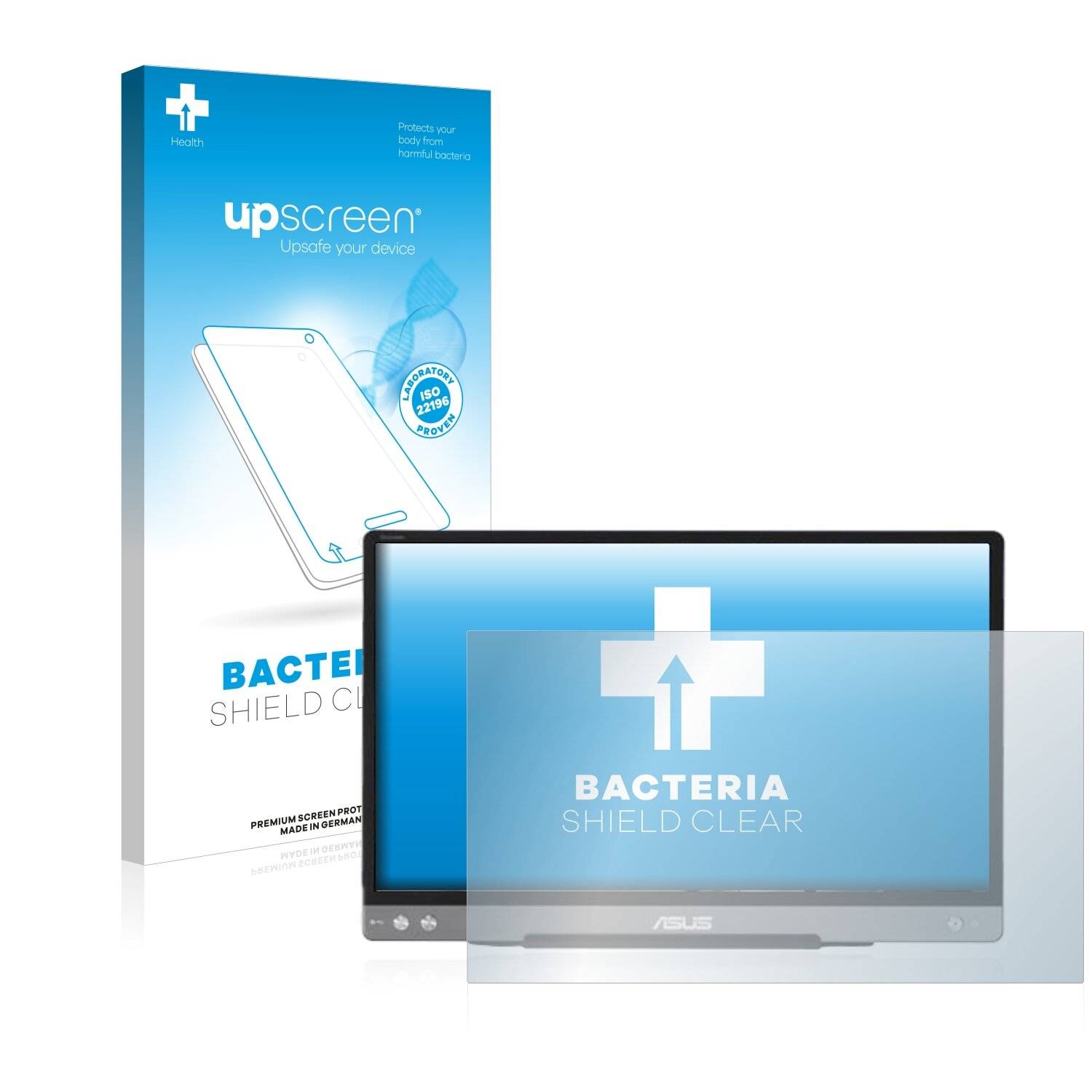 upscreen Bacteria Shield Clear Premium Antibakterielle Displayschutzfolie für Asus ZenScreen