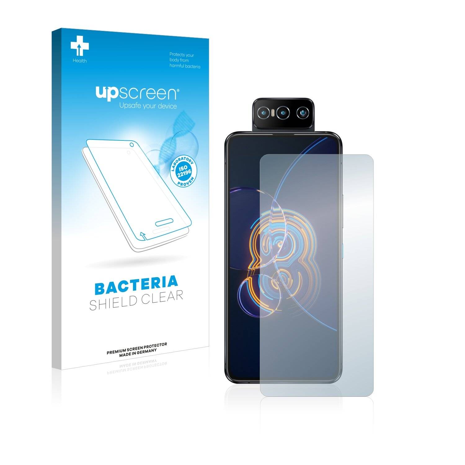 upscreen Bacteria Shield Clear Premium Antibakterielle Displayschutzfolie für Asus ZenFone 8
