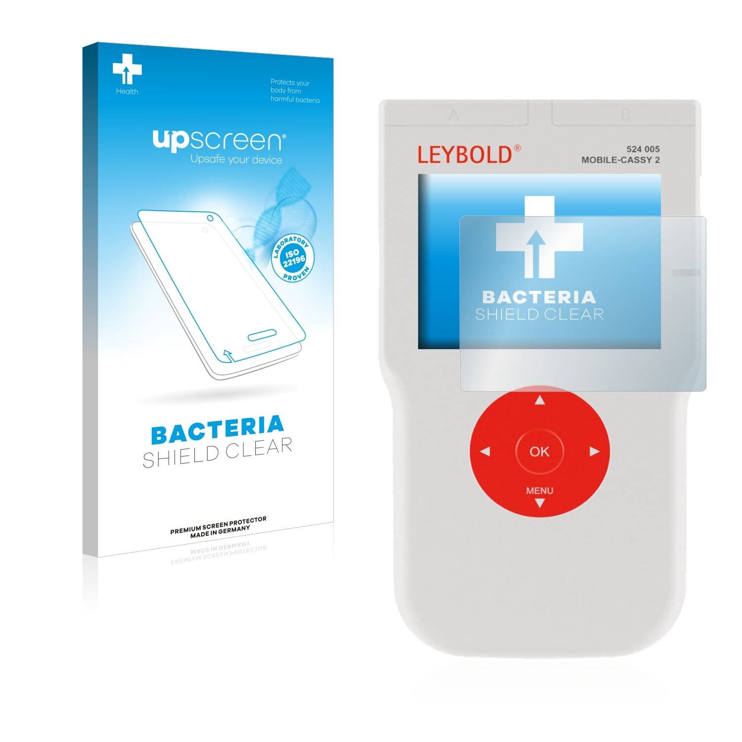 upscreen Bacteria Shield Clear Premium Antibakterielle Displayschutzfolie für Leybold