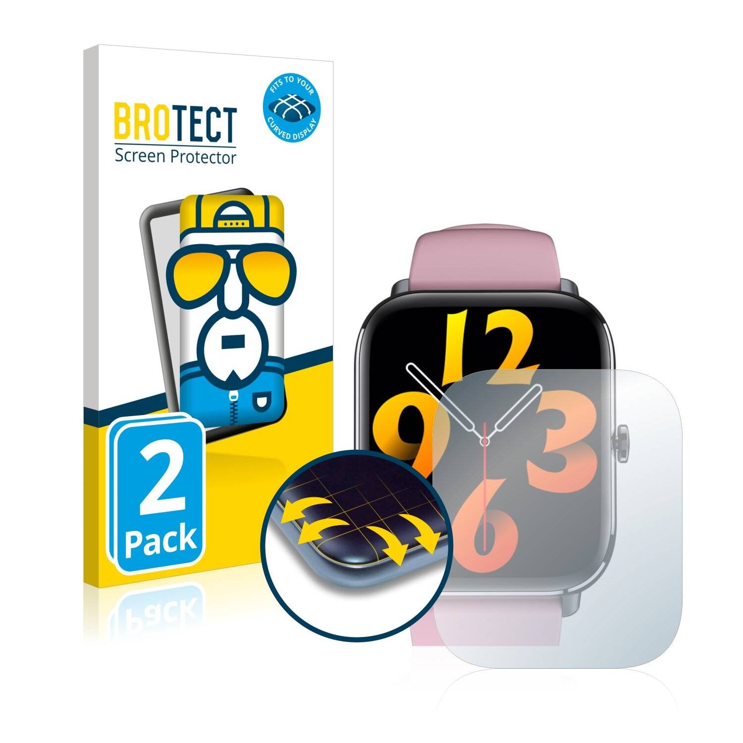 2x BROTECT Flex Full-Cover Displayschutzfolie für Levowatch
