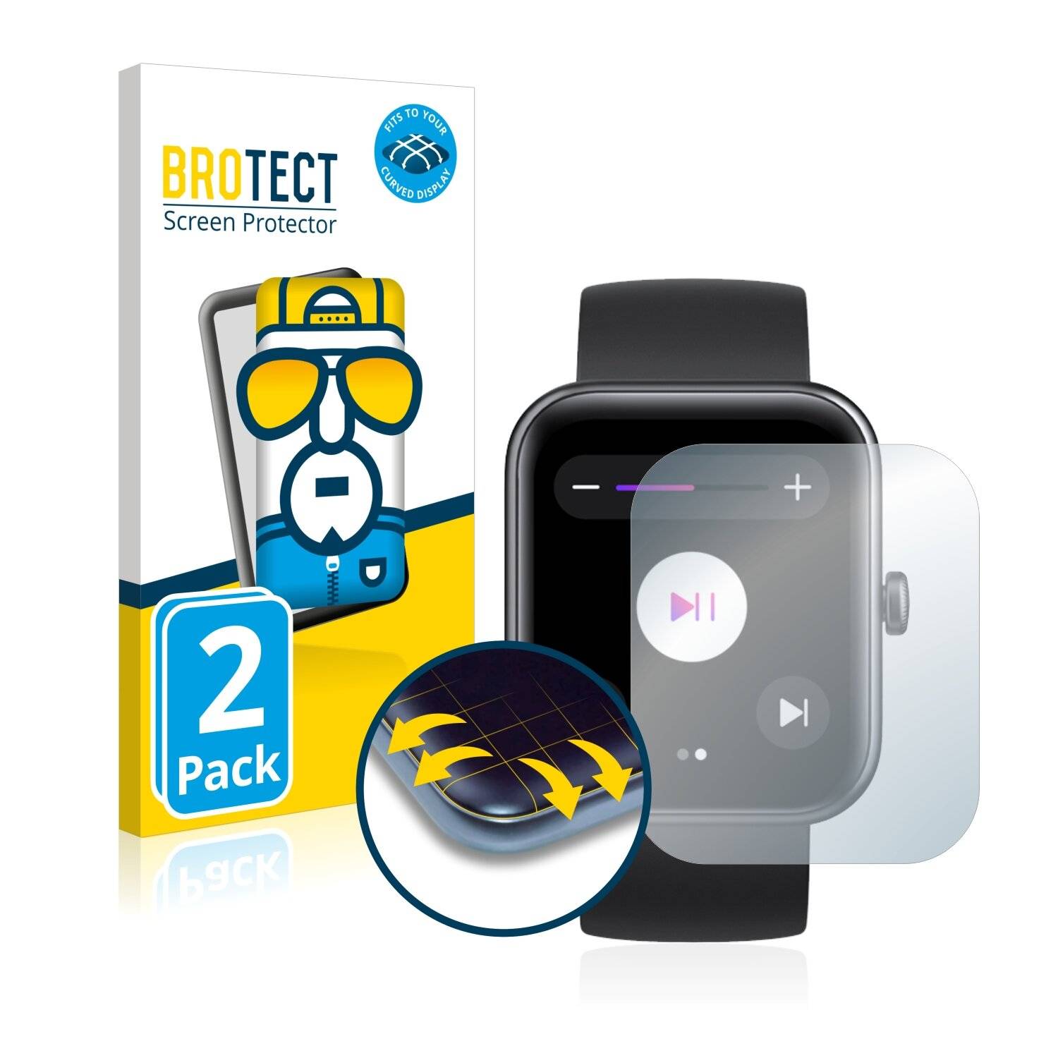 2x BROTECT Flex Full-Cover Displayschutzfolie für Cubot