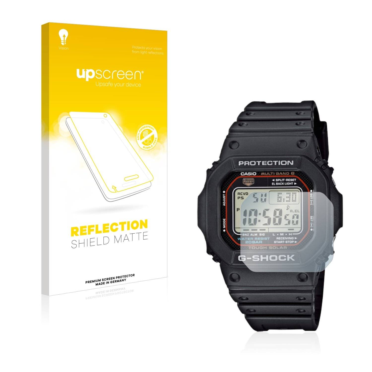 upscreen Reflection Shield Matte Premium Displayschutzfolie für Casio G-Shock