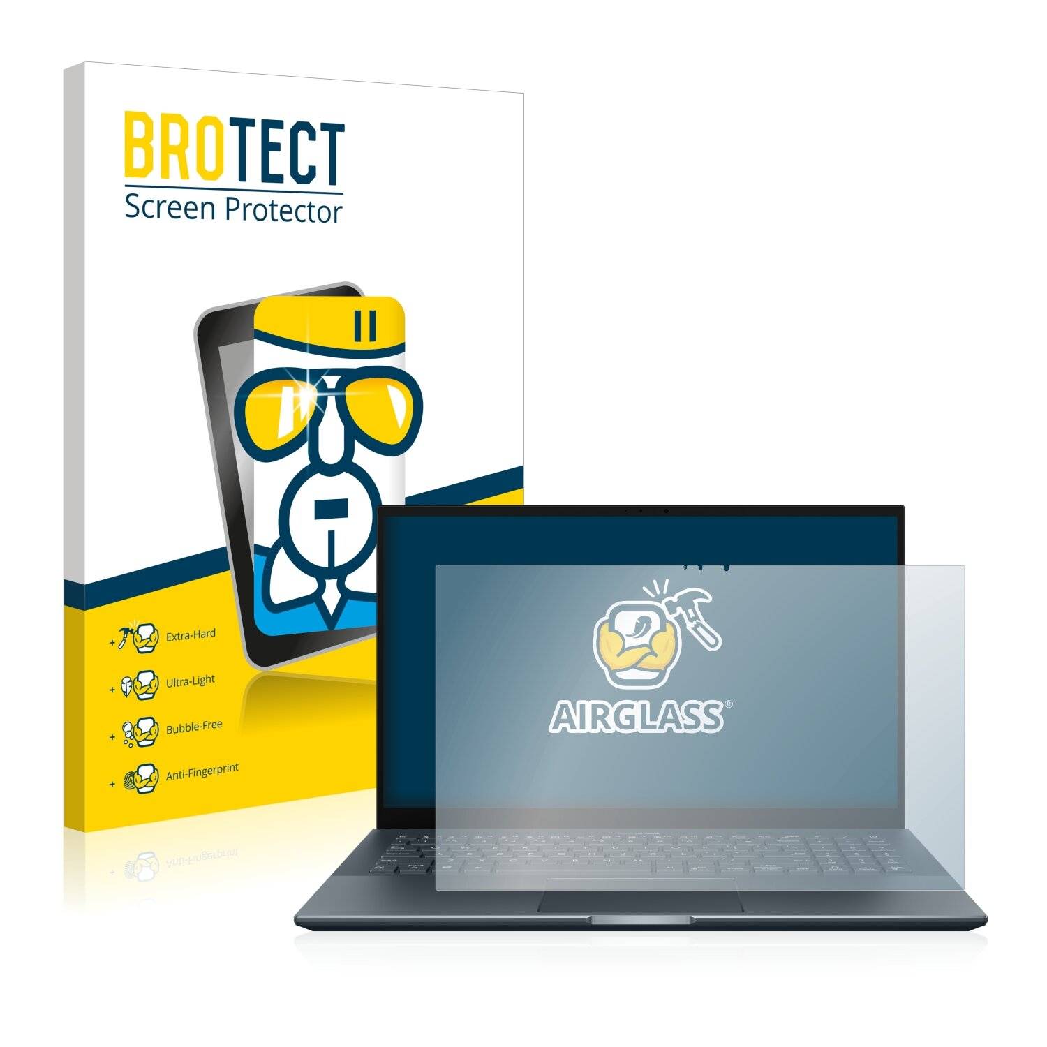 BROTECT AirGlass Schutzglas Folie für Asus ZenBook Pro 15