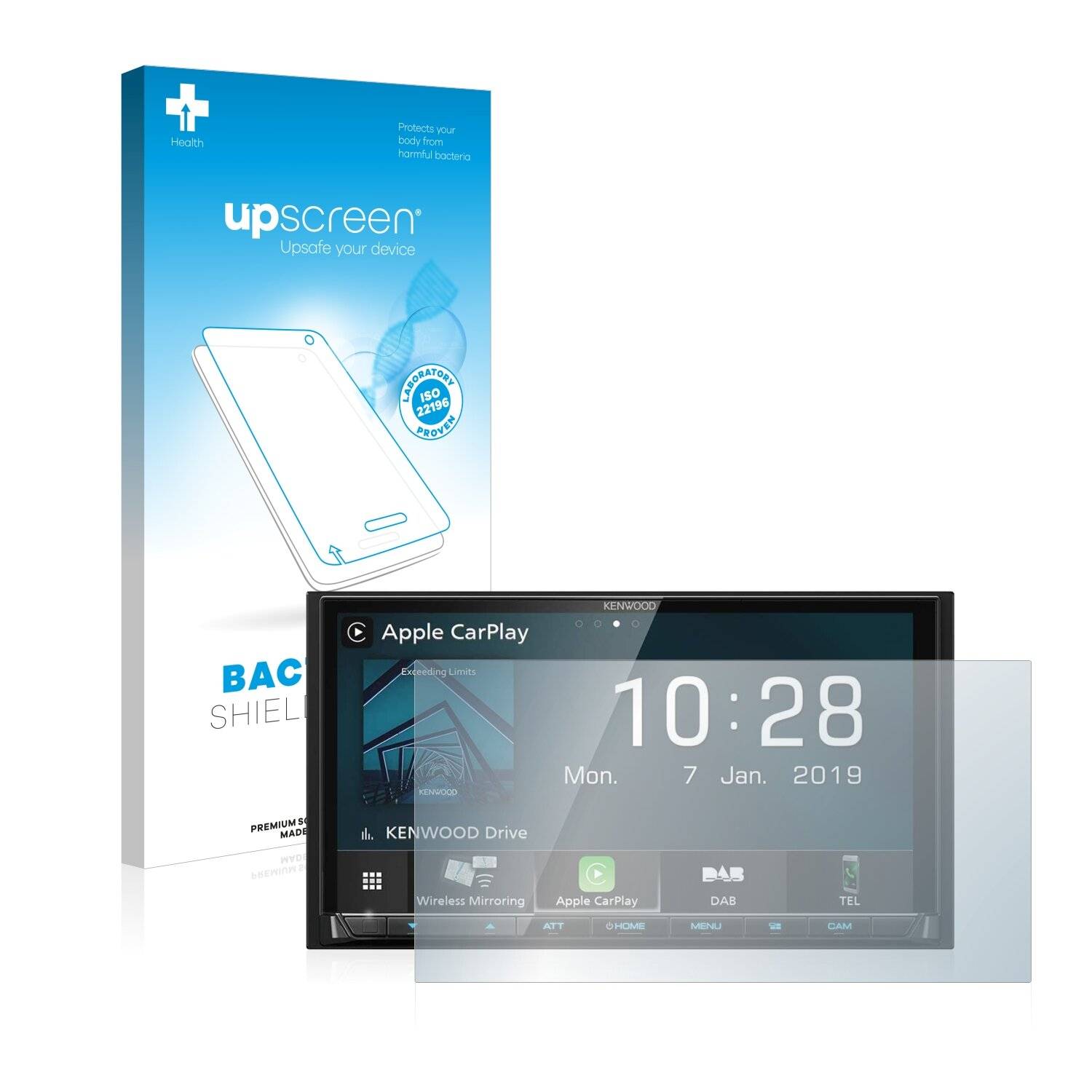 upscreen Bacteria Shield Clear Premium Antibakterielle Displayschutzfolie für Kenwood