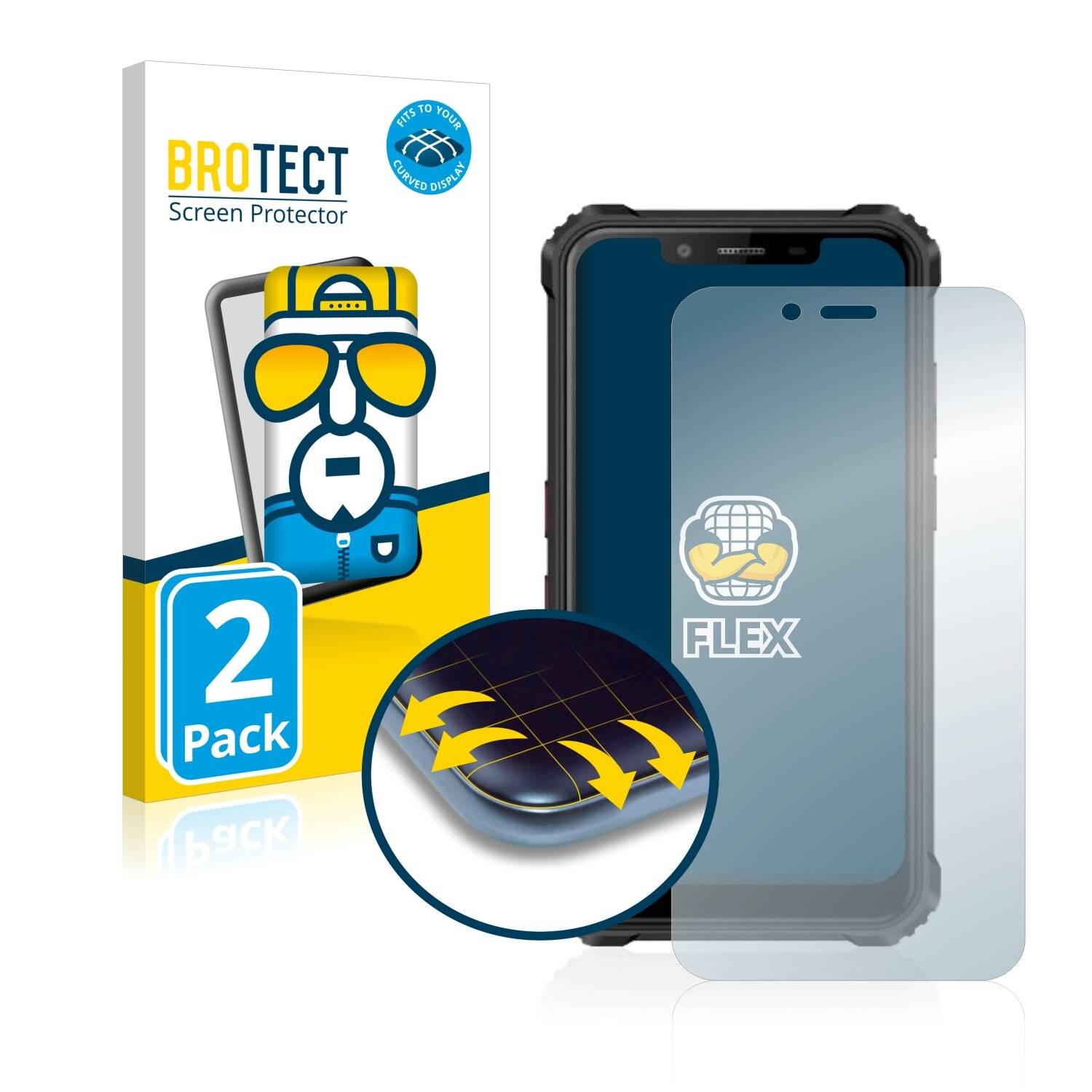 2x BROTECT Flex Full-Cover Displayschutzfolie für Oukitel