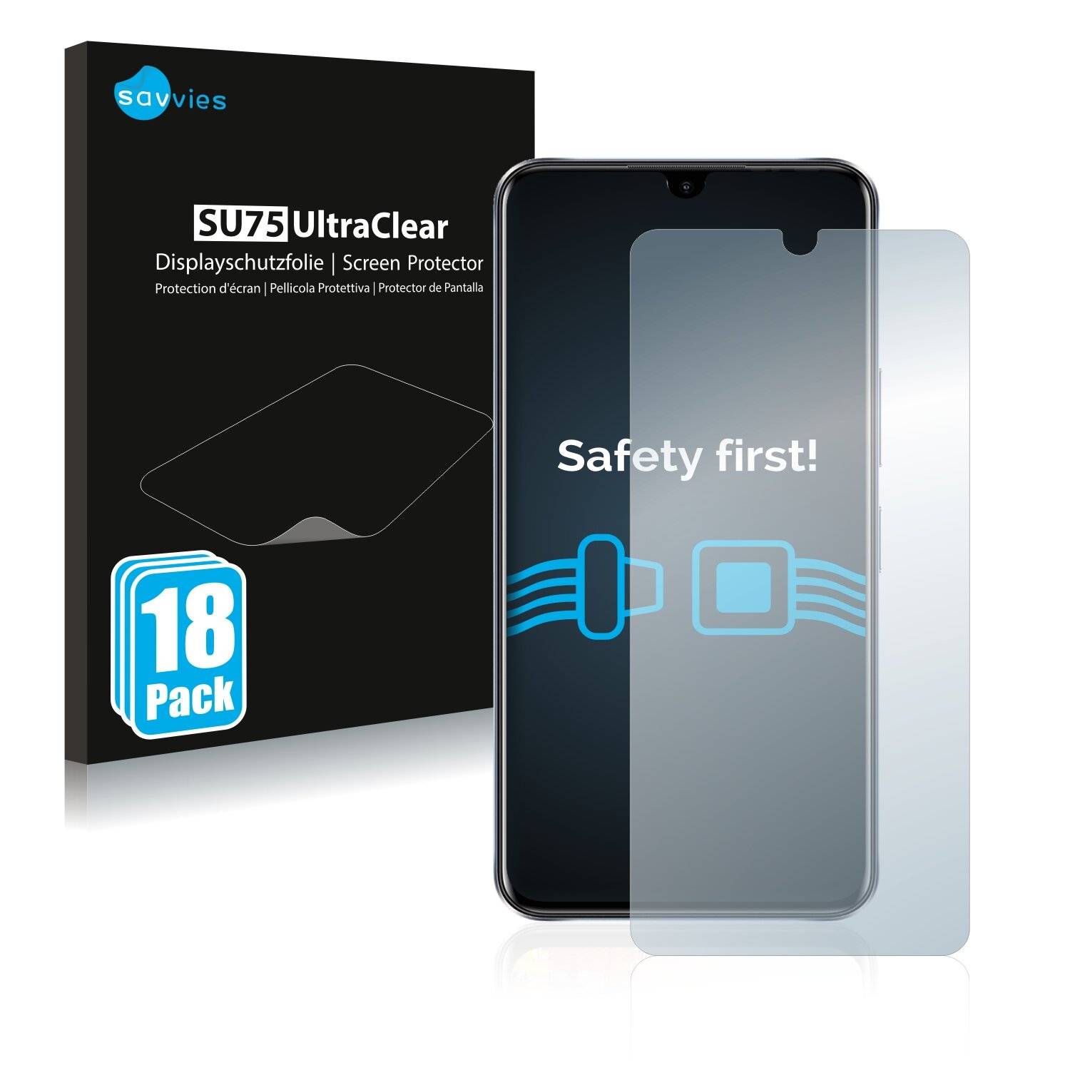 18x Savvies SU75 Displayschutzfolie für Infinix Note