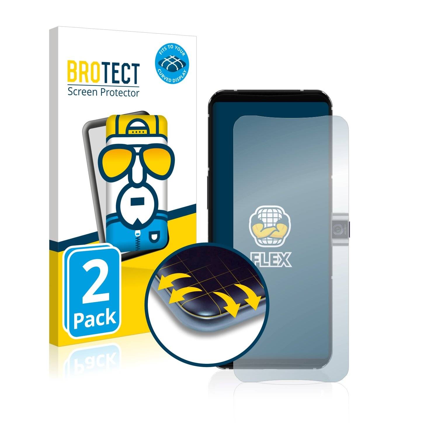 2x BROTECT Flex Full-Cover Displayschutzfolie für Lenovo Legion 2