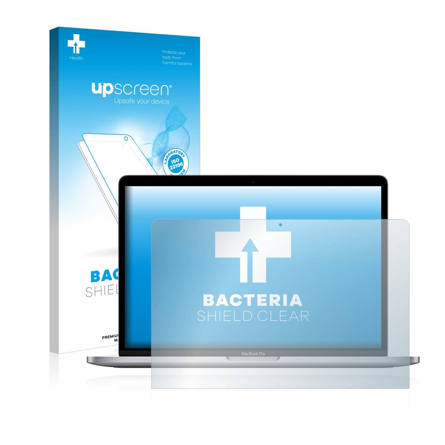 upscreen Bacteria Shield Clear Premium Antibakterielle Displayschutzfolie für Apple MacBook