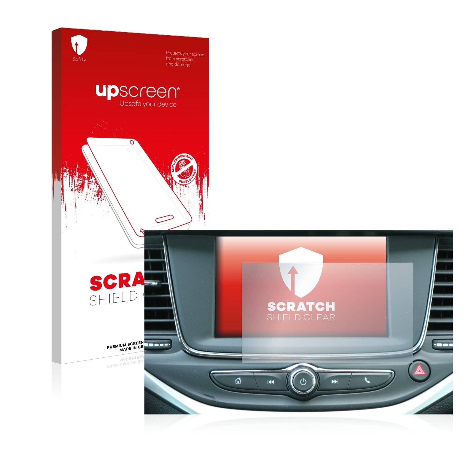 upscreen Scratch Shield Clear Premium Displayschutzfolie für Opel Astra K IntelliLink R 4.0