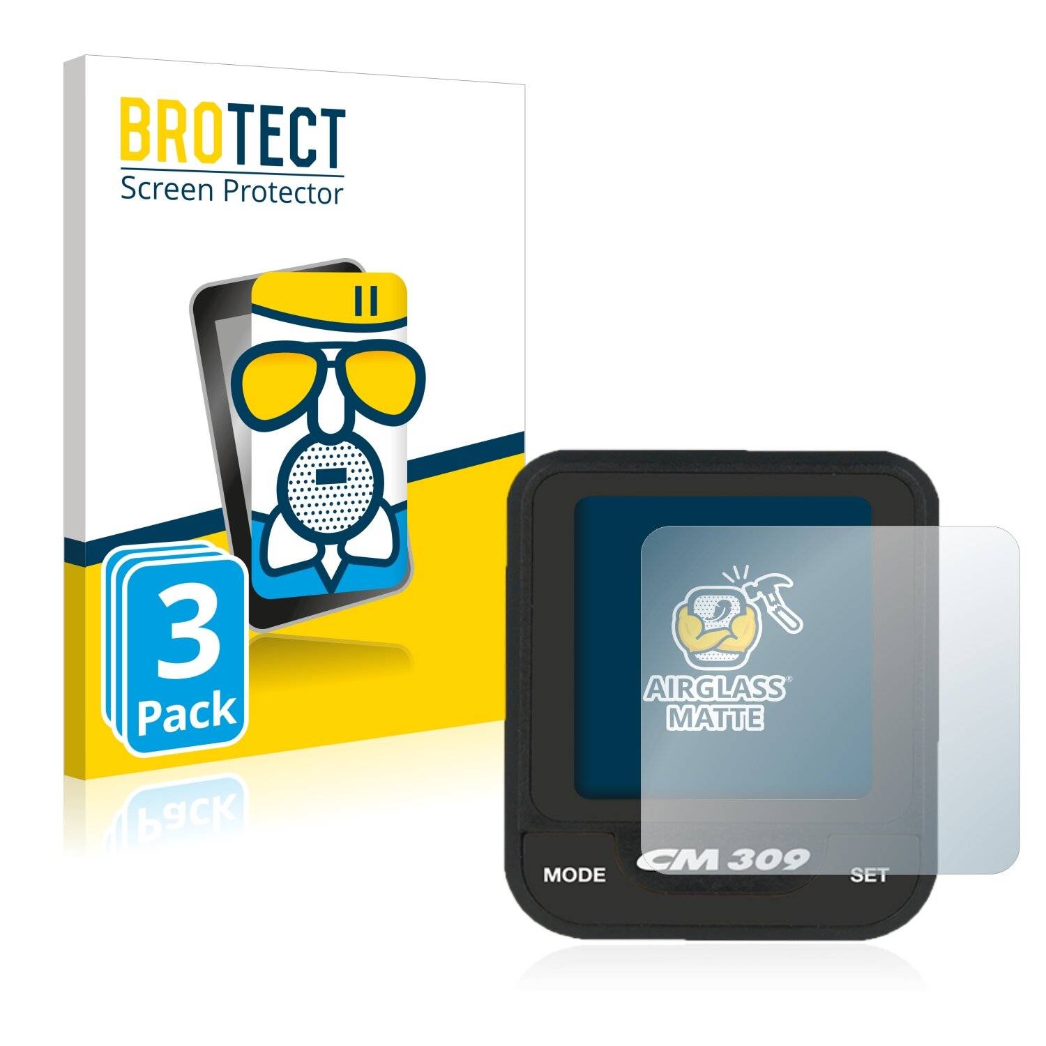 3x BROTECT AirGlass Matte Schutzglas Folie für Ciclo CM