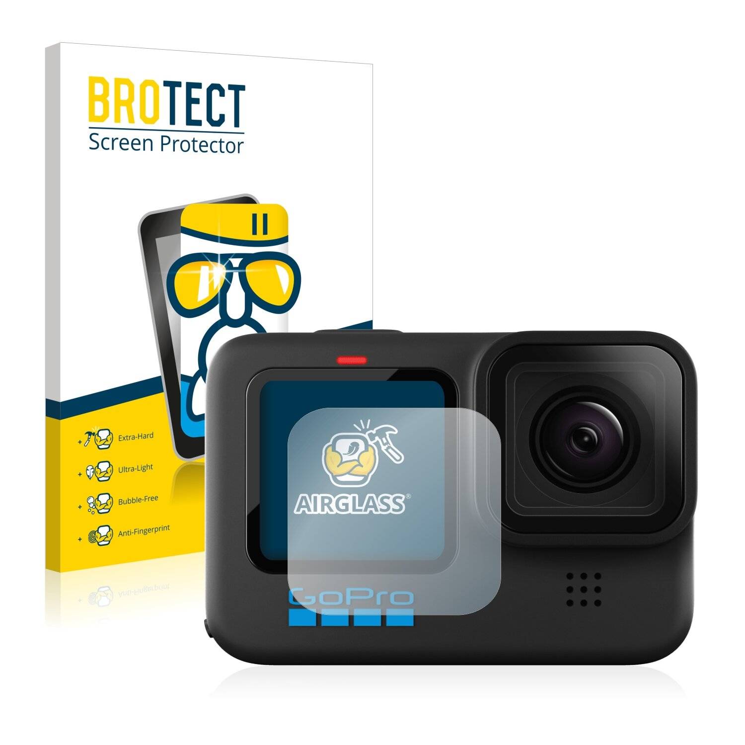 BROTECT AirGlass Schutzglas Folie für GoPro Hero10 Black (Vorderes