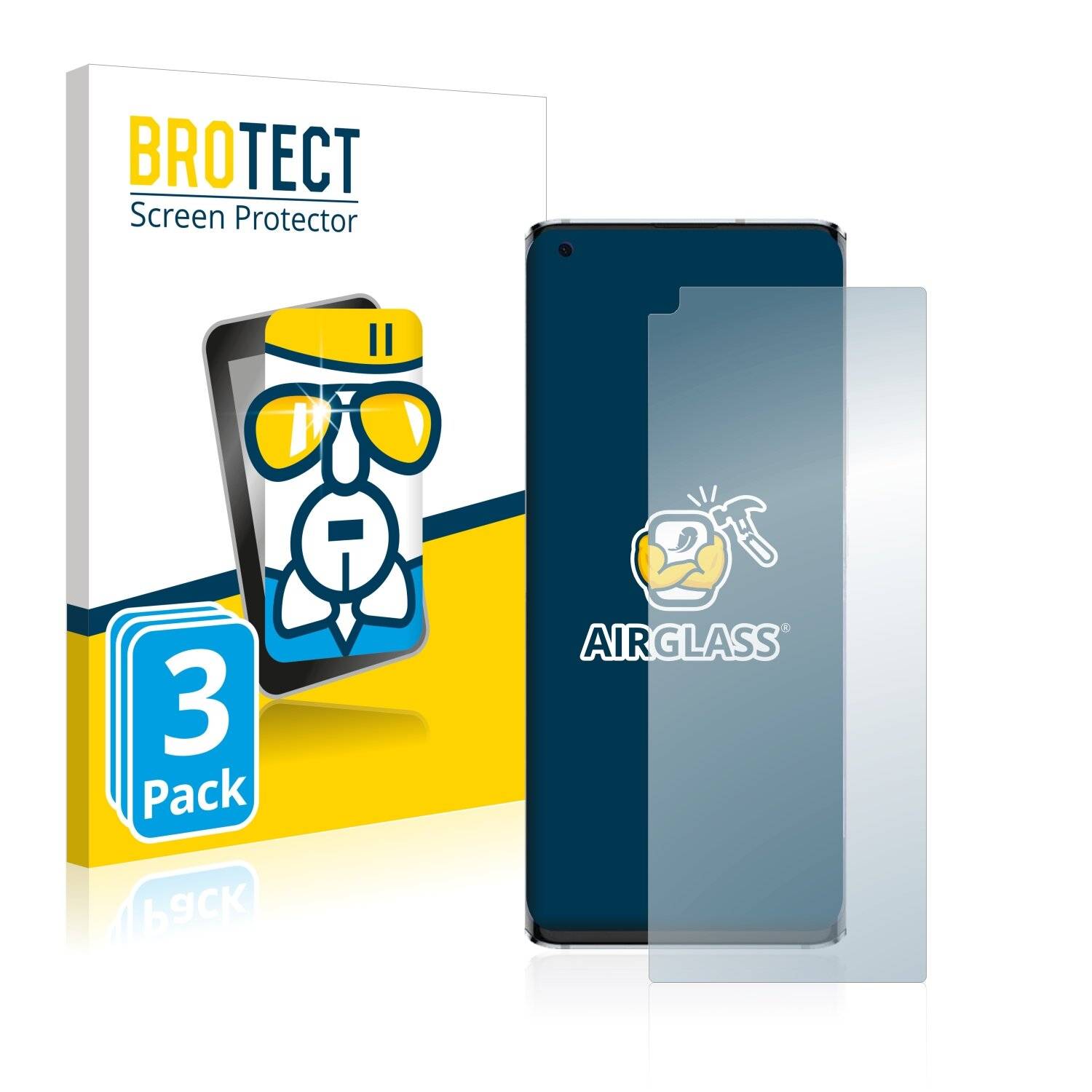 3x BROTECT AirGlass Schutzglas Folie für Infinix Zero