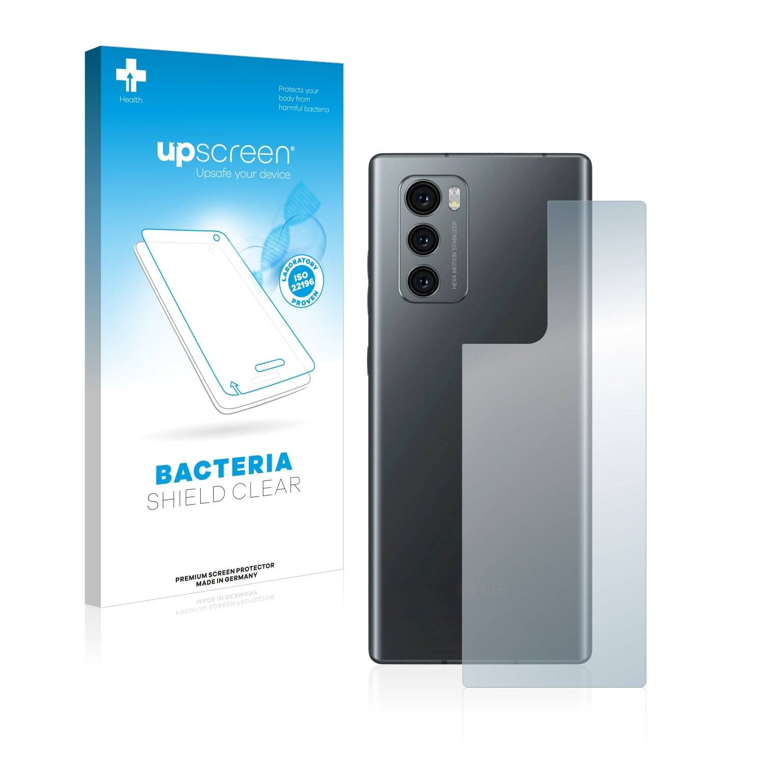 upscreen Bacteria Shield Clear Premium Antibakterielle Displayschutzfolie für LG Wing