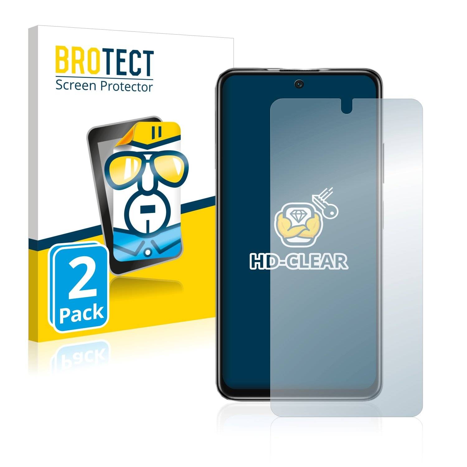 2x BROTECT HD-Clear Displayschutzfolie für Xiaomi Poco M4 Pro