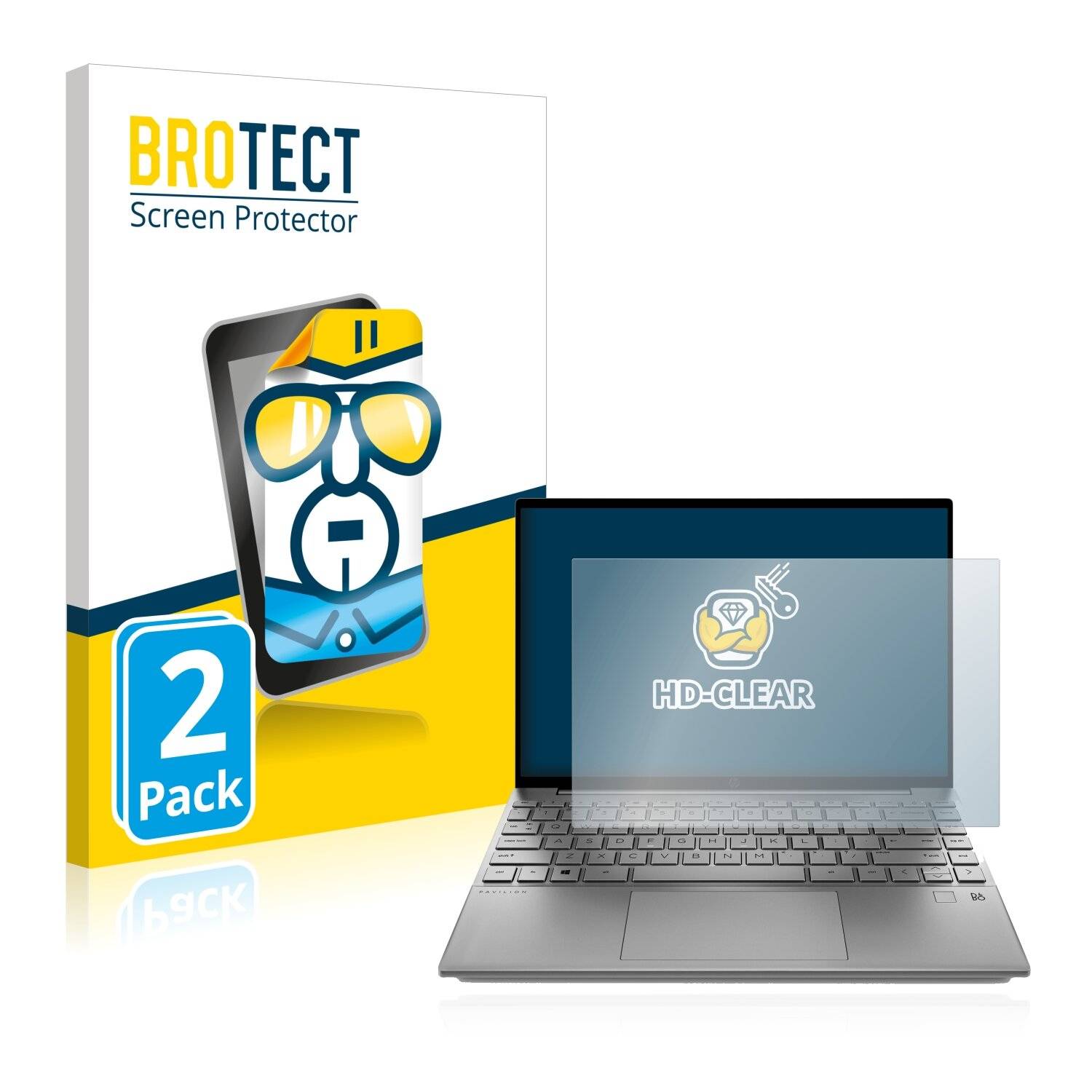 2x BROTECT HD-Clear Displayschutzfolie für HP Pavilion Aero
