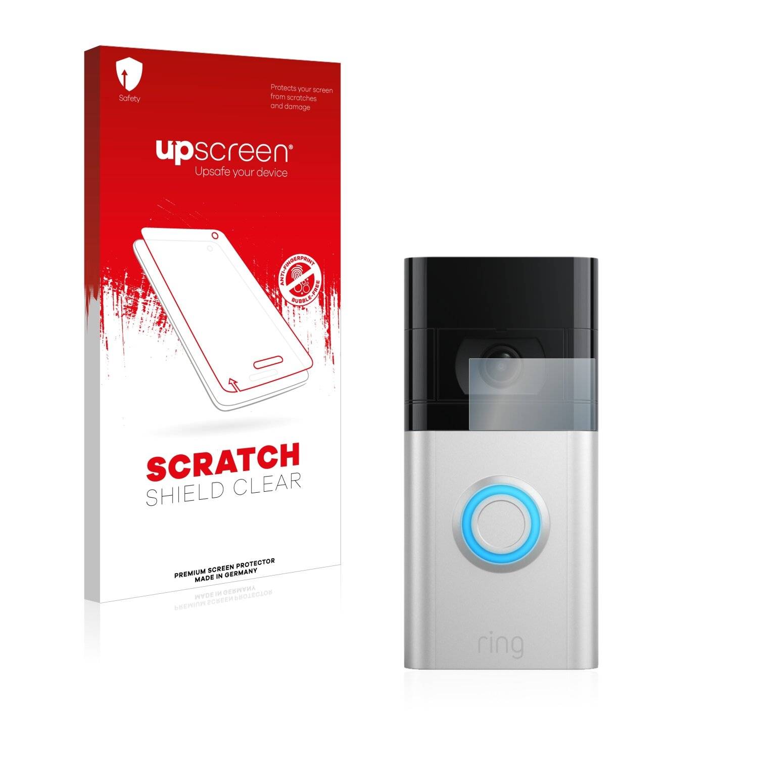 upscreen Scratch Shield Clear Premium Displayschutzfolie für Ring Video Doorbell