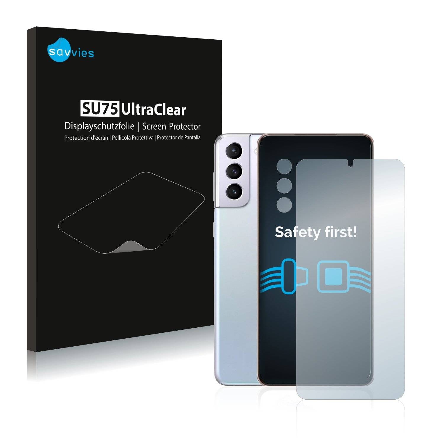 18x Savvies SU75 Displayschutzfolie für Samsung Galaxy S21 Plus 5G (Vorderseite +