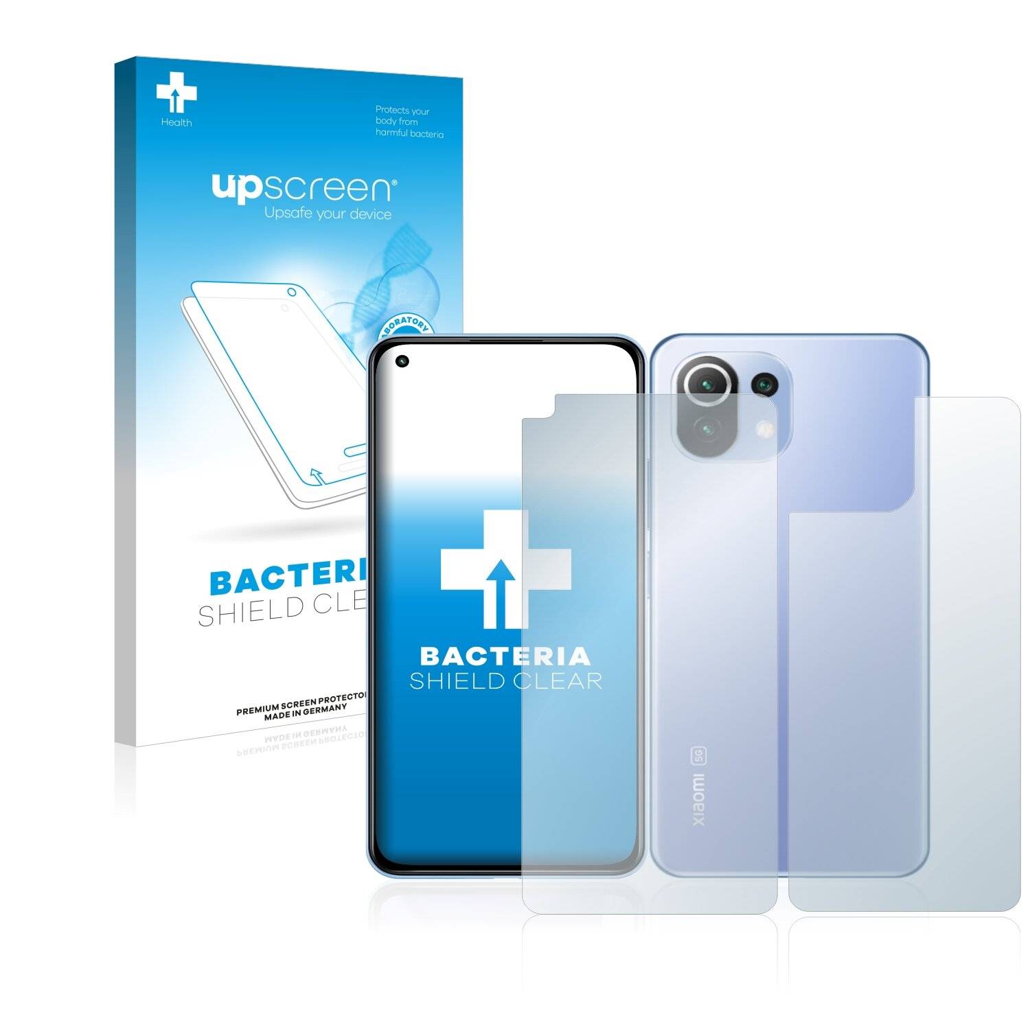 upscreen Bacteria Shield Clear Premium Antibakterielle Displayschutzfolie für Xiaomi 11 Lite