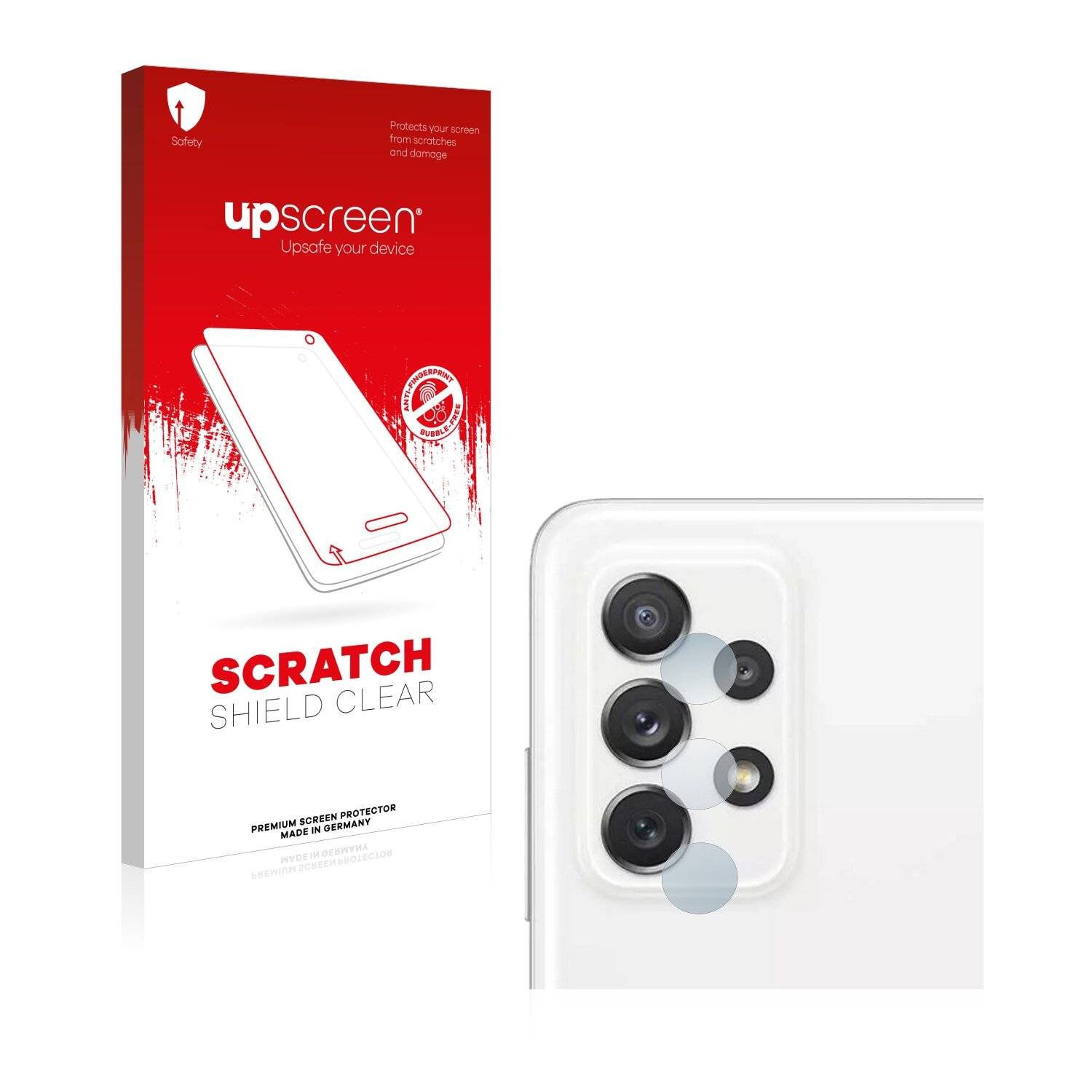 upscreen Scratch Shield Clear Premium Displayschutzfolie für Samsung Galaxy A72 (NUR