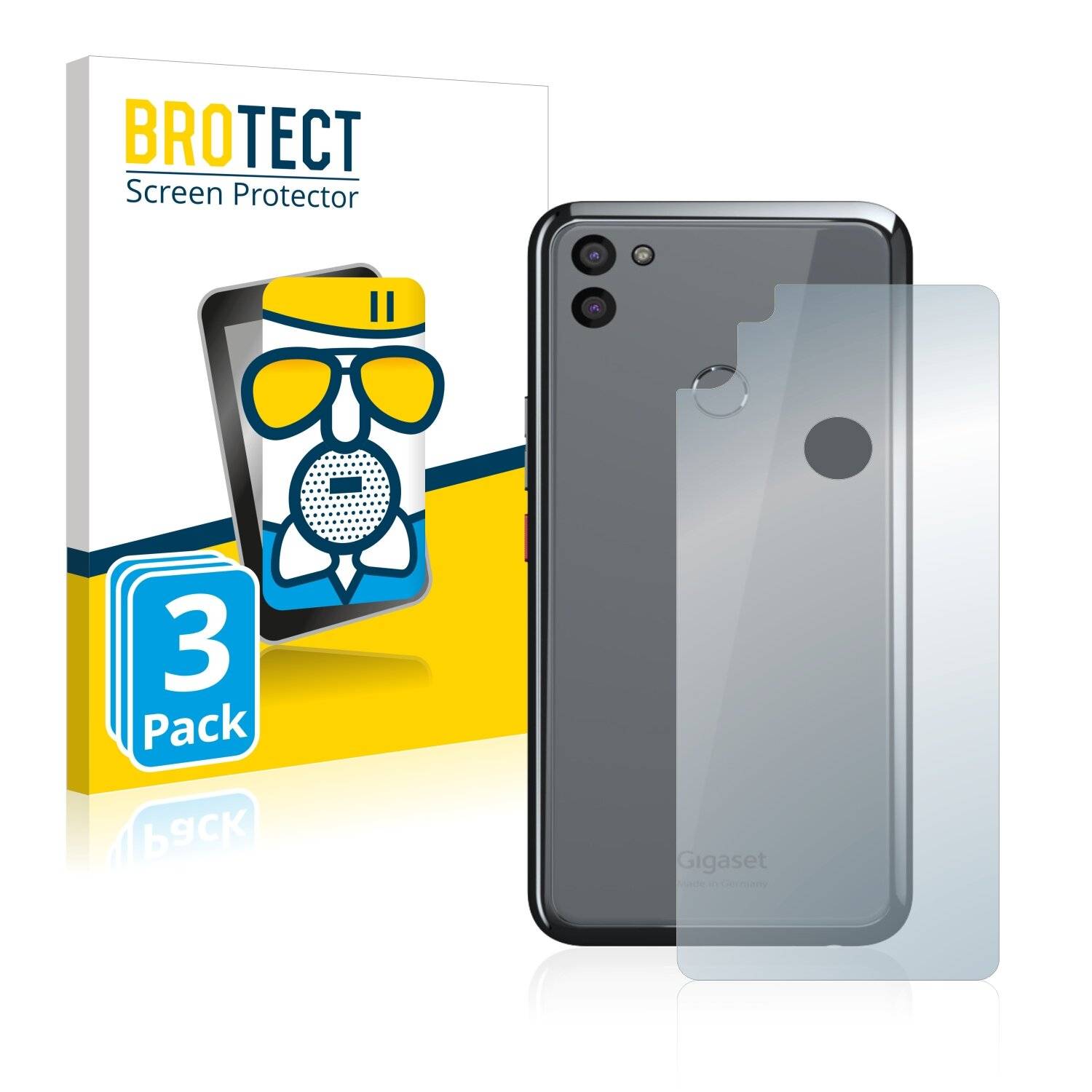 3x BROTECT AirGlass Matte Schutzglas Folie für Gigaset GS5