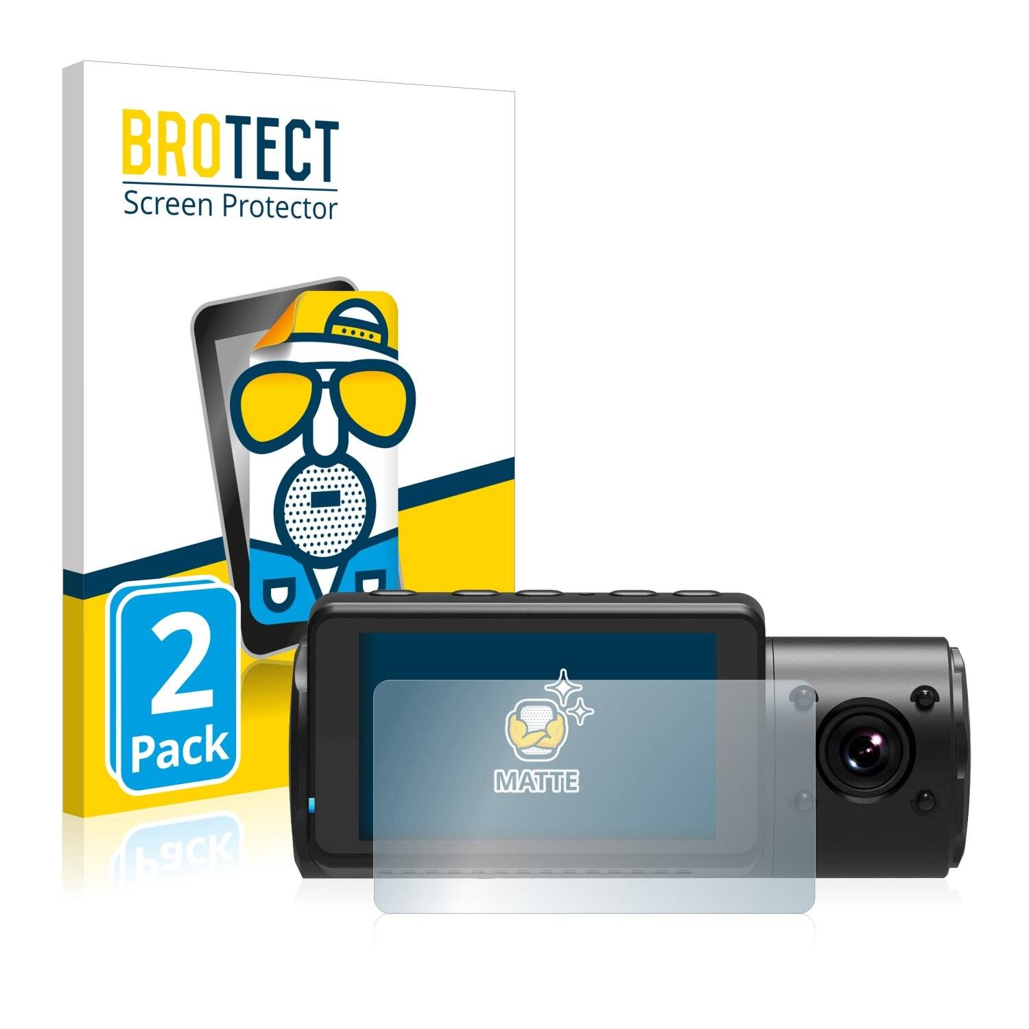 2x BROTECT Matte Displayschutzfolie für Vantrue N4 - Entspiegelt,