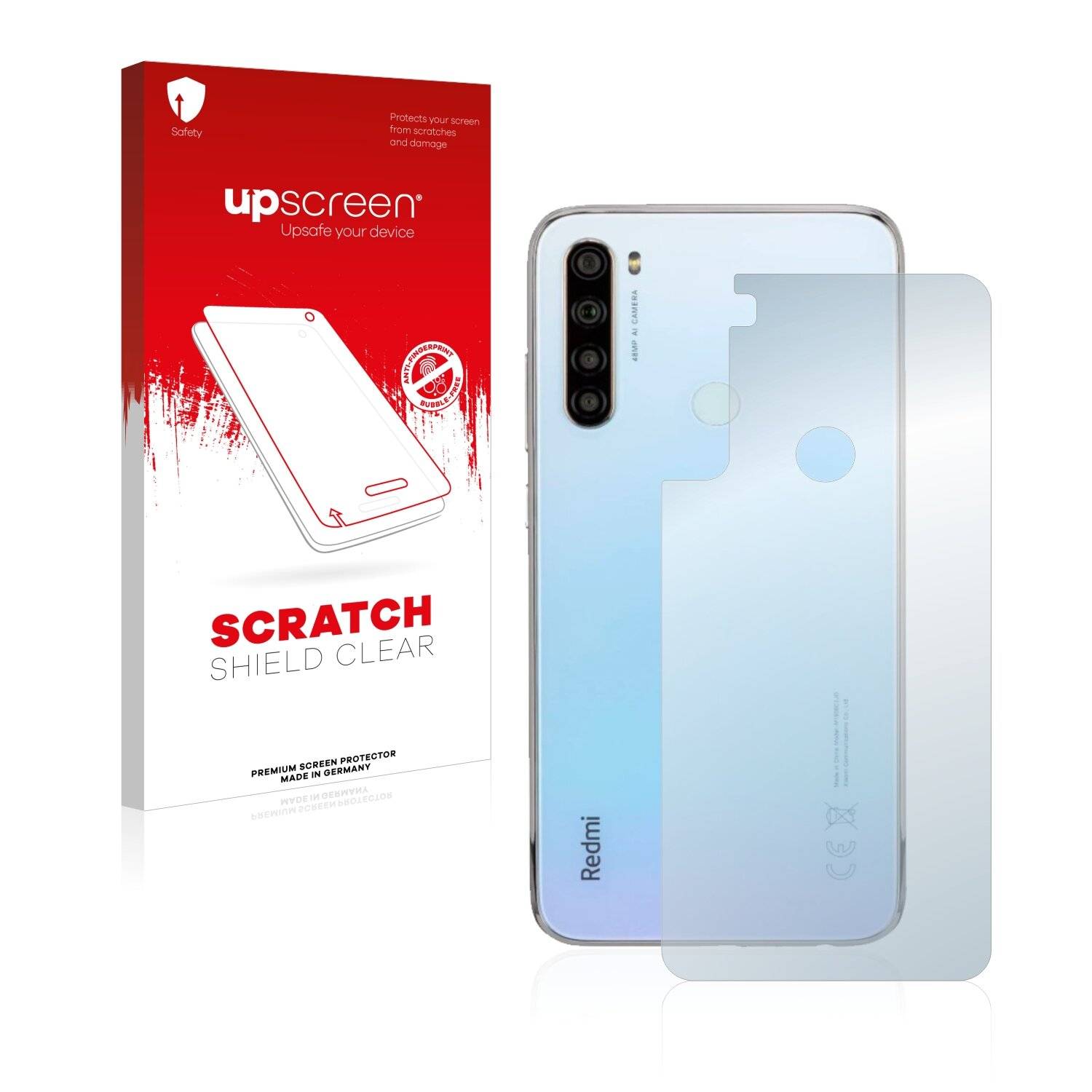 upscreen Scratch Shield Clear Premium Displayschutzfolie für Xiaomi Redmi Note 8 2021