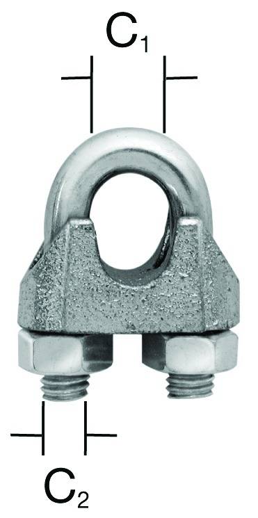 Vormann Seilklemme bis 6 mm RF (V2A) 2 St.