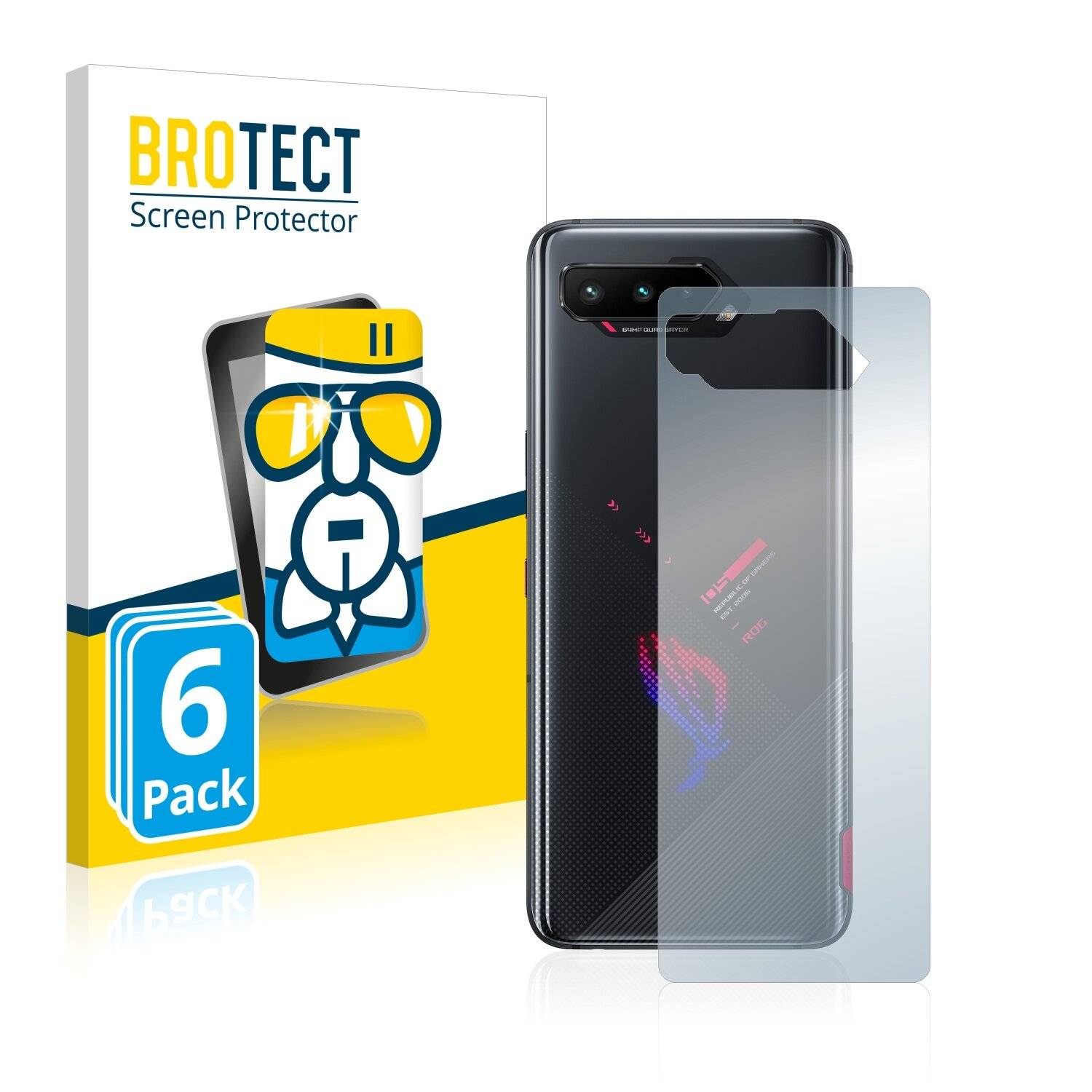 6x BROTECT AirGlass Schutzglas Folie für Asus ROG Phone 5 Pro