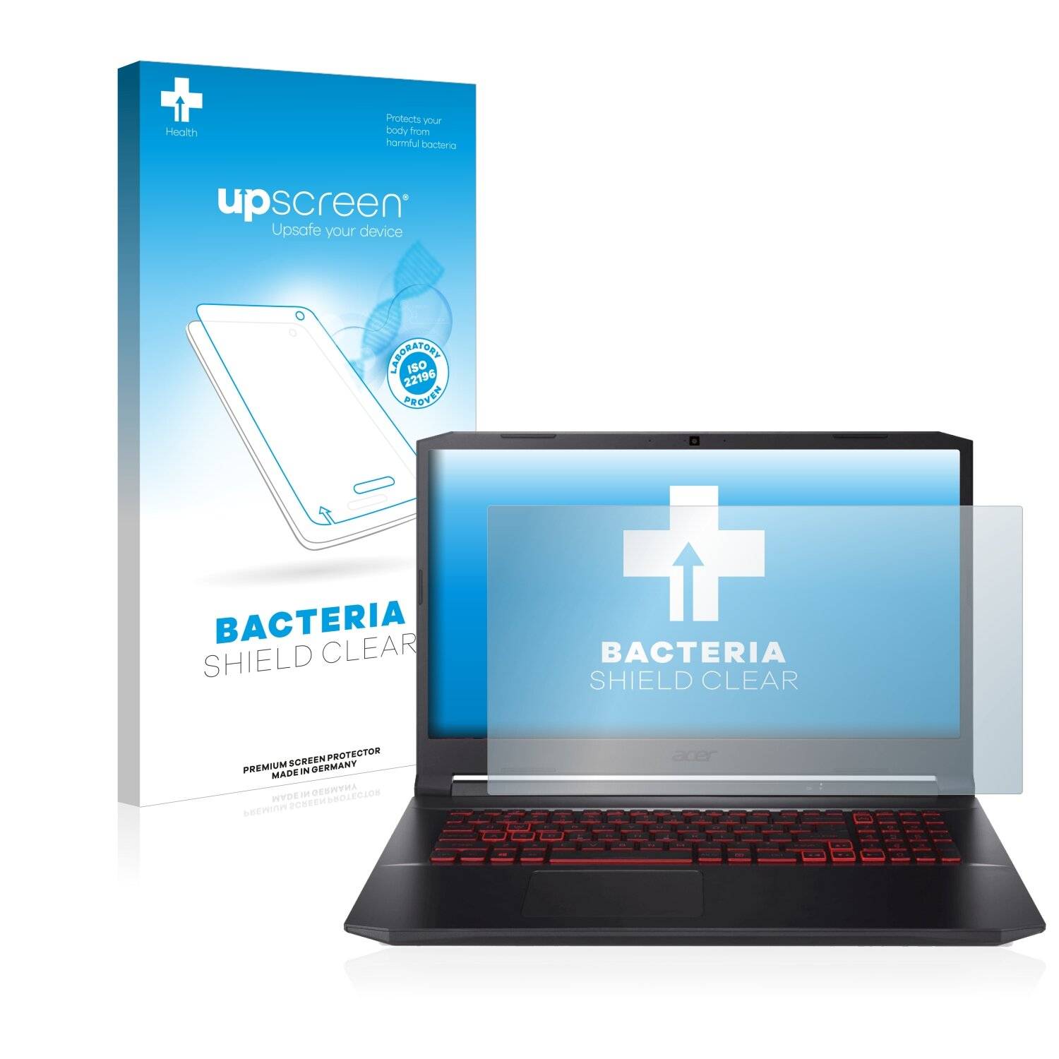 upscreen Bacteria Shield Clear Premium Antibakterielle Displayschutzfolie für Acer Nitro 5