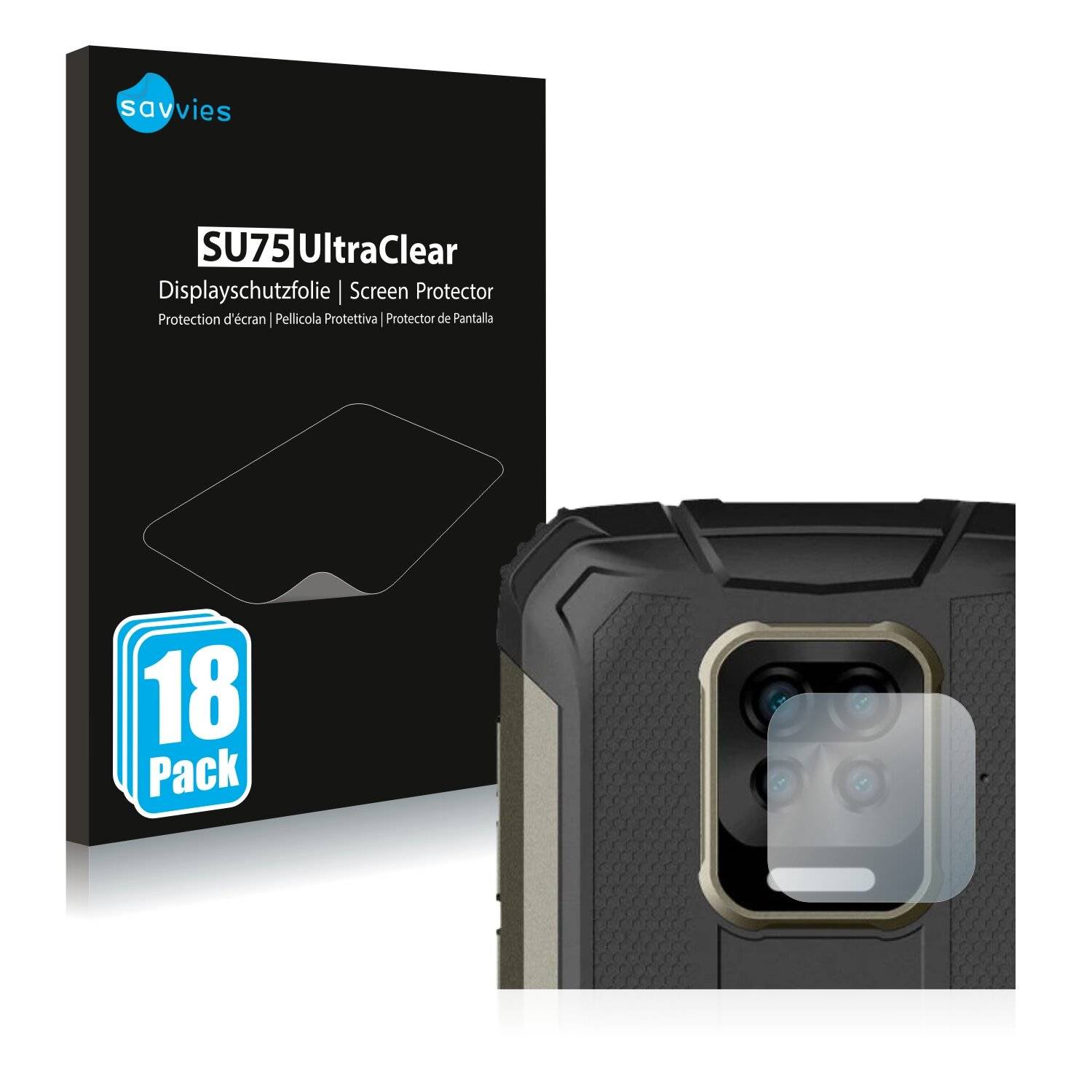 18x Savvies SU75 Displayschutzfolie für Doogee S59 (NUR