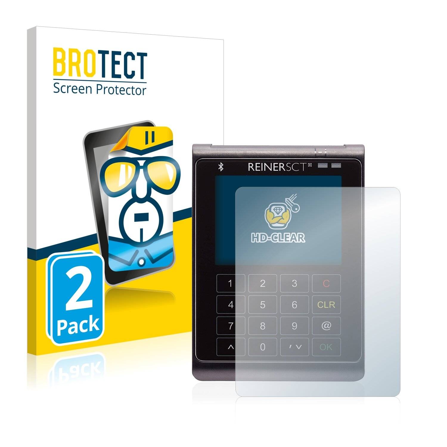 2x BROTECT HD-Clear Displayschutzfolie für ReinerSCT