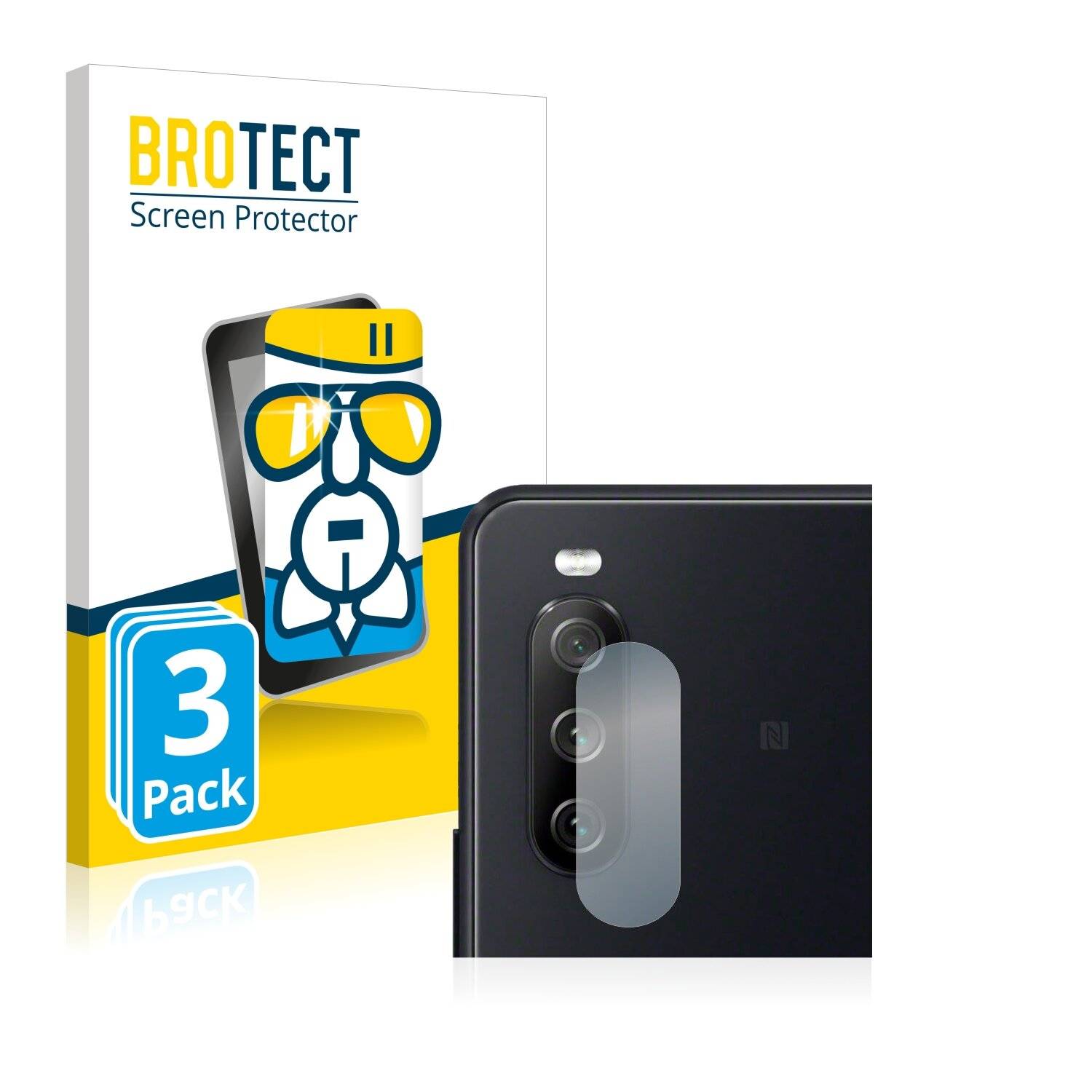 3x BROTECT AirGlass Schutzglas Folie für Sony Xperia 10 III (NUR