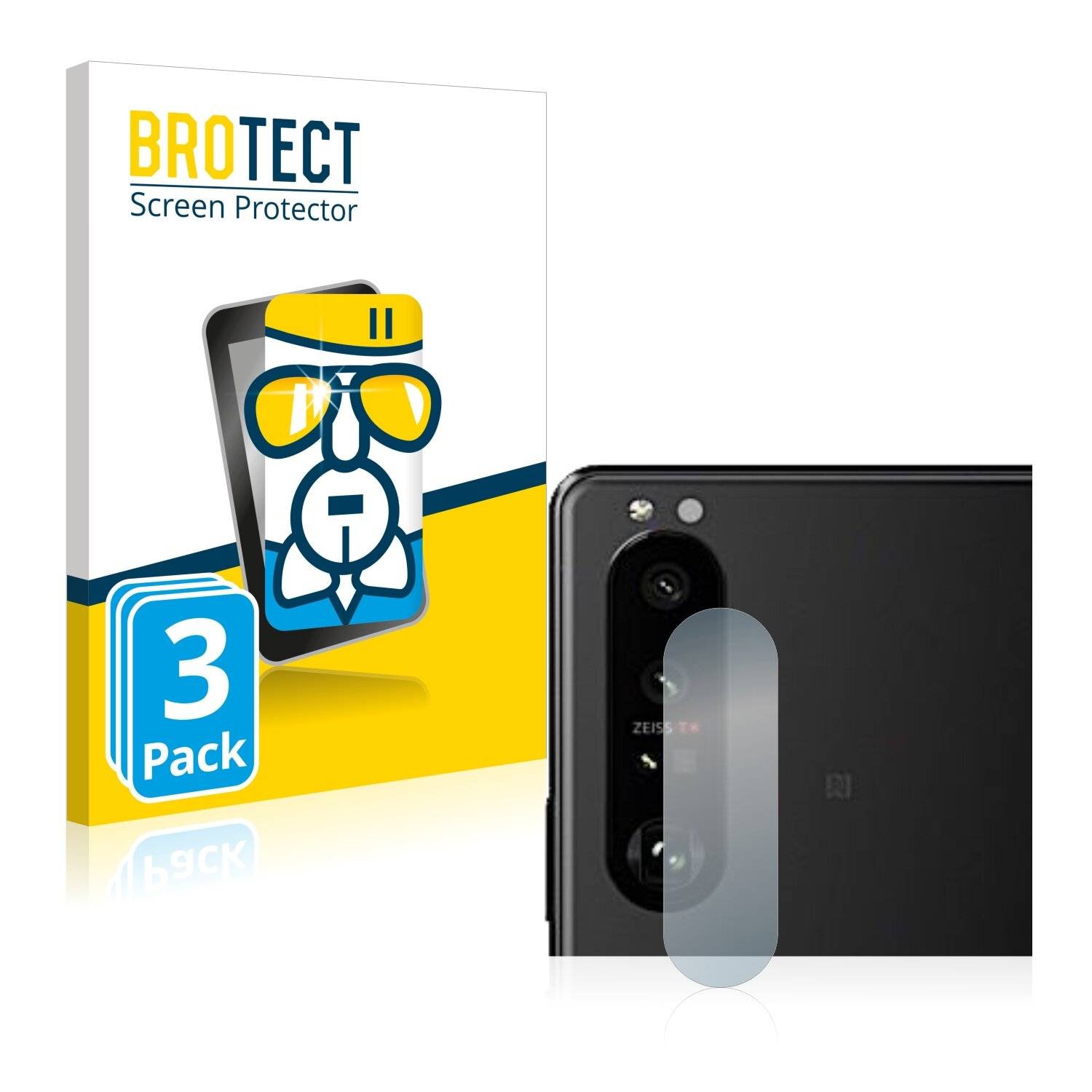 3x BROTECT AirGlass Schutzglas Folie für Sony Xperia 5 III (NUR