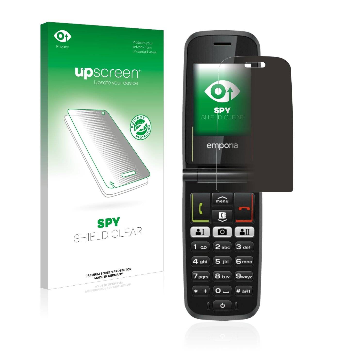 upscreen Spy Shield Clear Premium Blickschutzfolie für Emporia