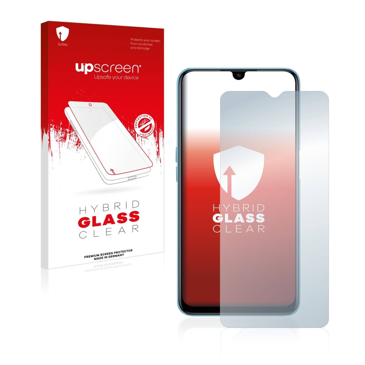 upscreen Hybrid Glass Clear Premium Schutzglas Folie für Oppo A56